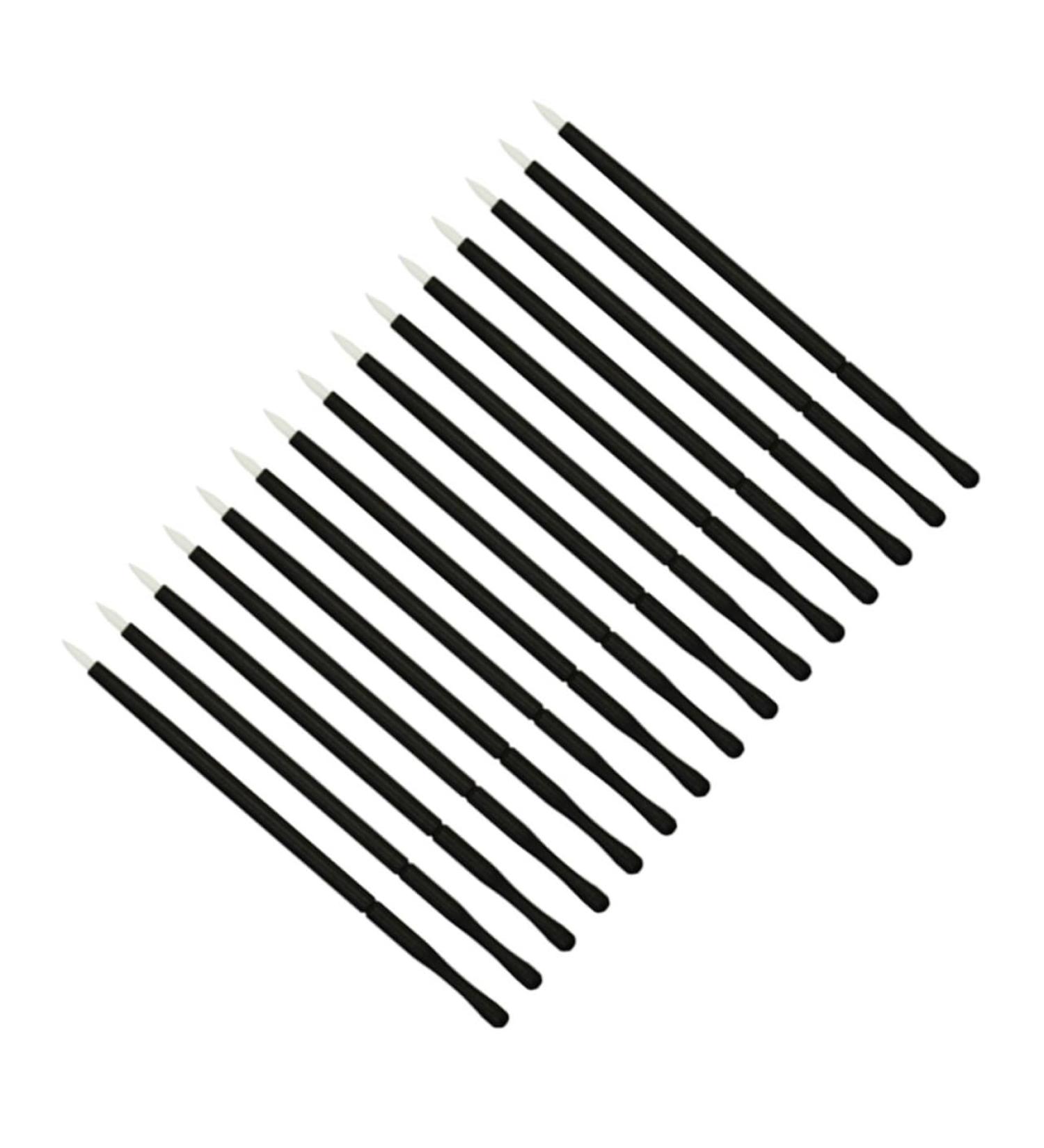 IWOWHERO 50pcs Eye Makeup Tools Makeup Eye Wands Eyeliner Brush Thin Angled White Applicator Disposable 10*0.5cm White - Buy Online on GoSupps.com