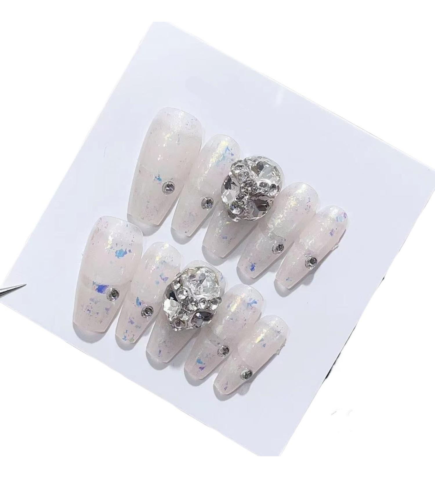Handmade Long and Short Nail Patches for Artificial Nail Enhancement(Color:19508 Size:XS) - Buy Online on GoSupps.com