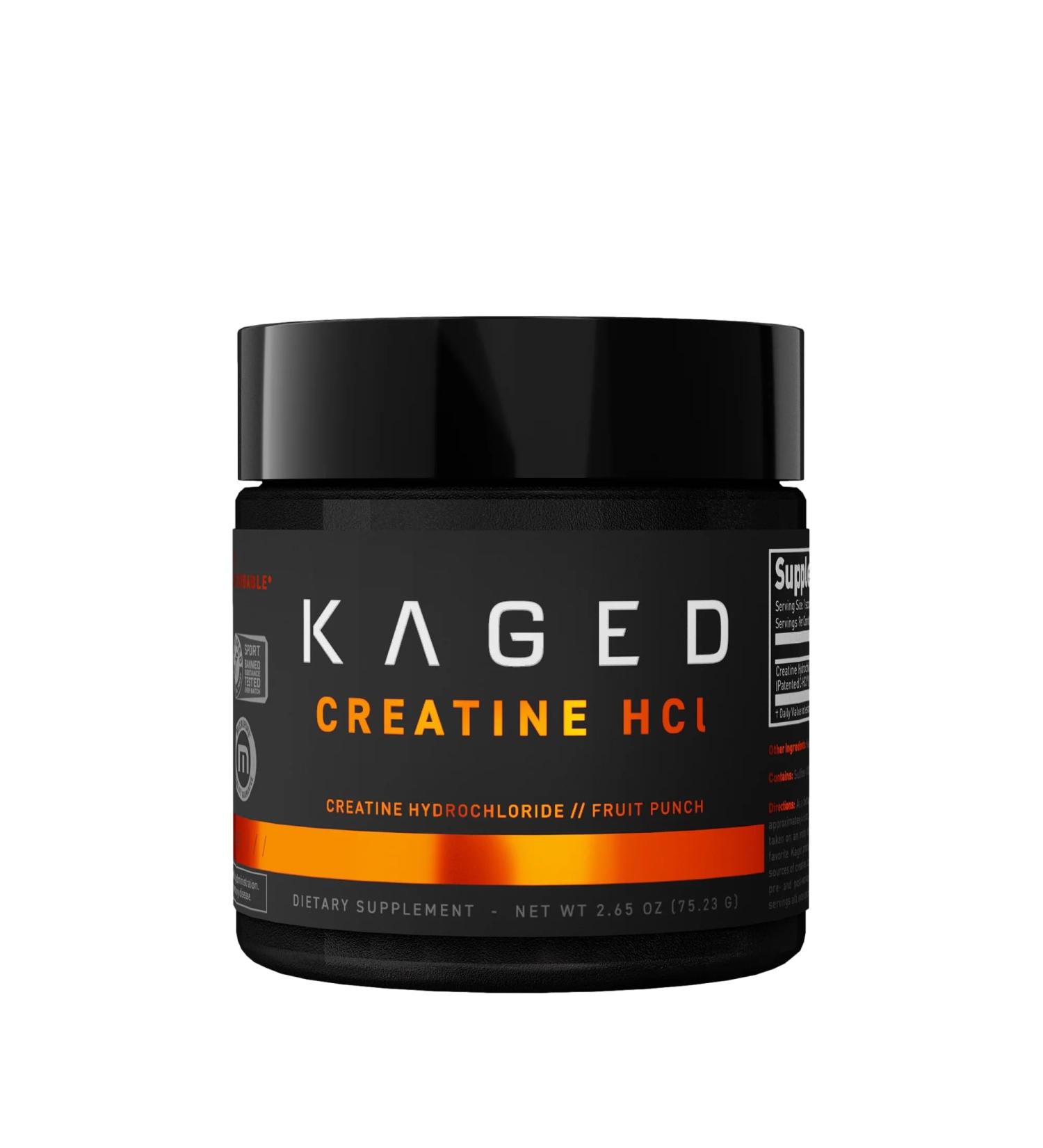 Kaged Creatine HCl Powder | Fruit Punch Flavor | Supports Muscle Growth & Recovery | Easy Digestion | 75 Servings - Buy Online on GoSupps.com