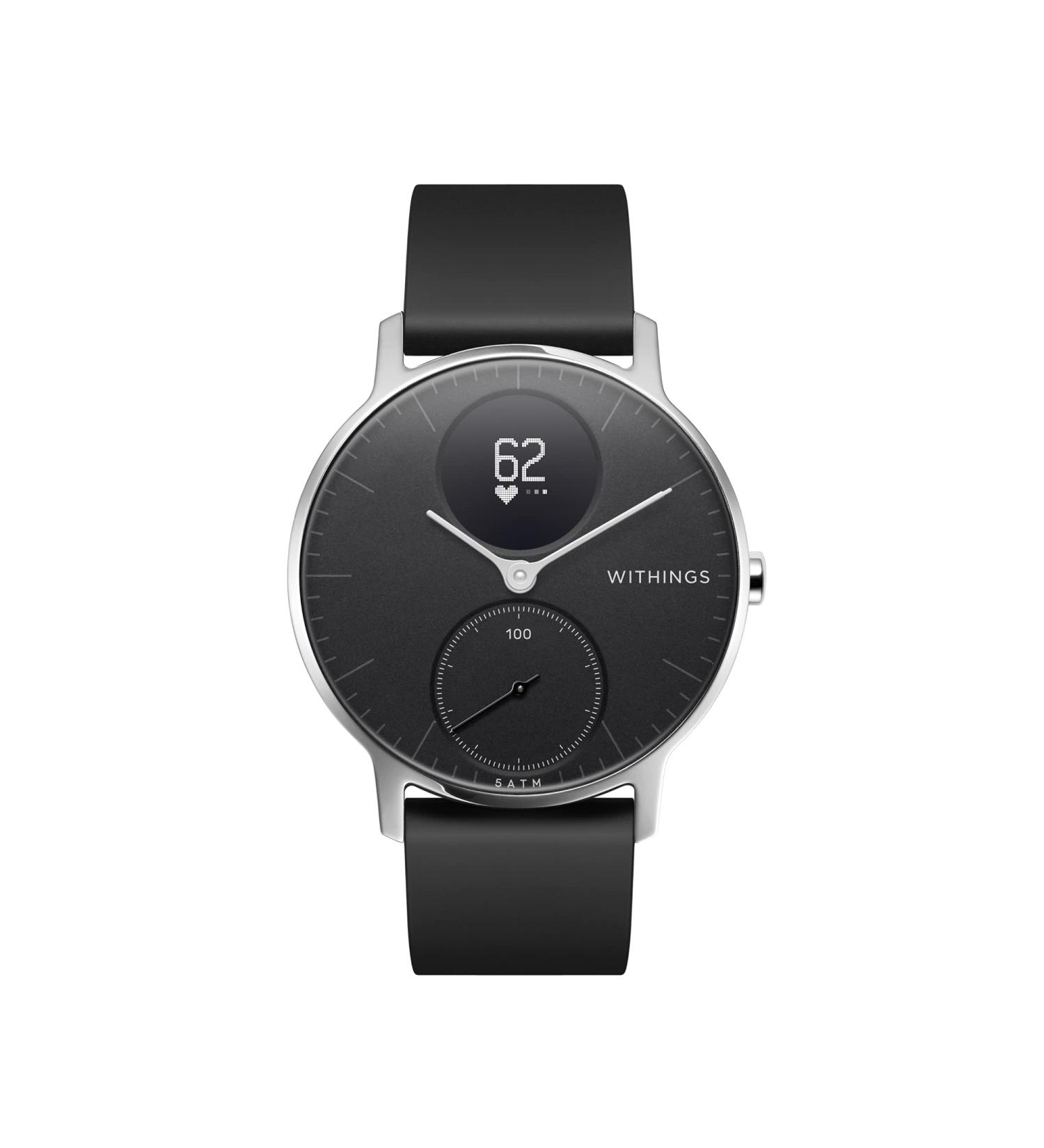 Withings Steel HR 36mm Black - Hybrid Smartwatch with GPS Heart Rate Sleep Tracking & 25-Day Battery Life - Shop Now - Buy Online on GoSupps.com