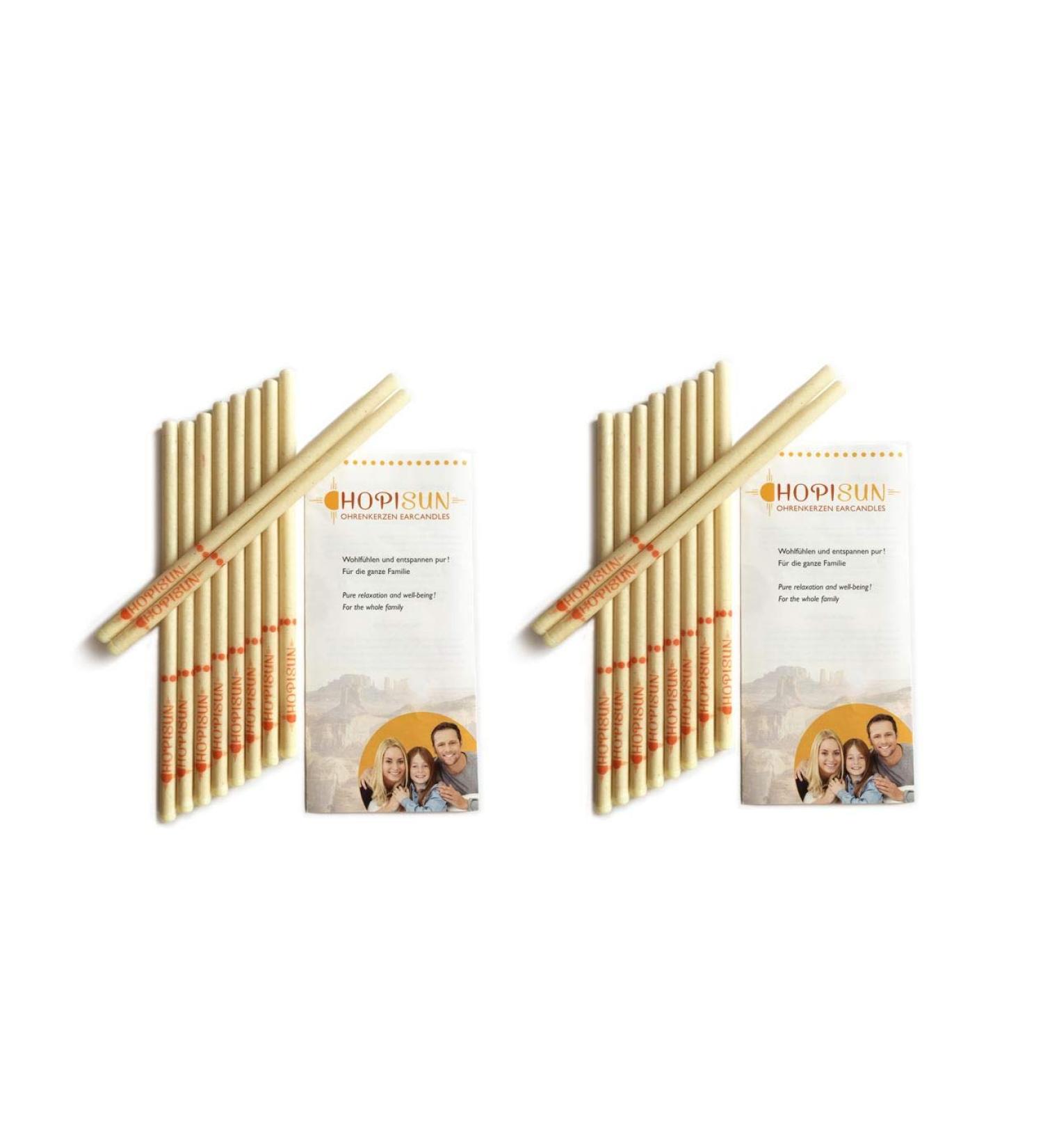 HOPISUN Ear Candles - 20 Pieces with Filter | Natural Ear Wax Removal | Fast International Shipping - Buy Online on GoSupps.com