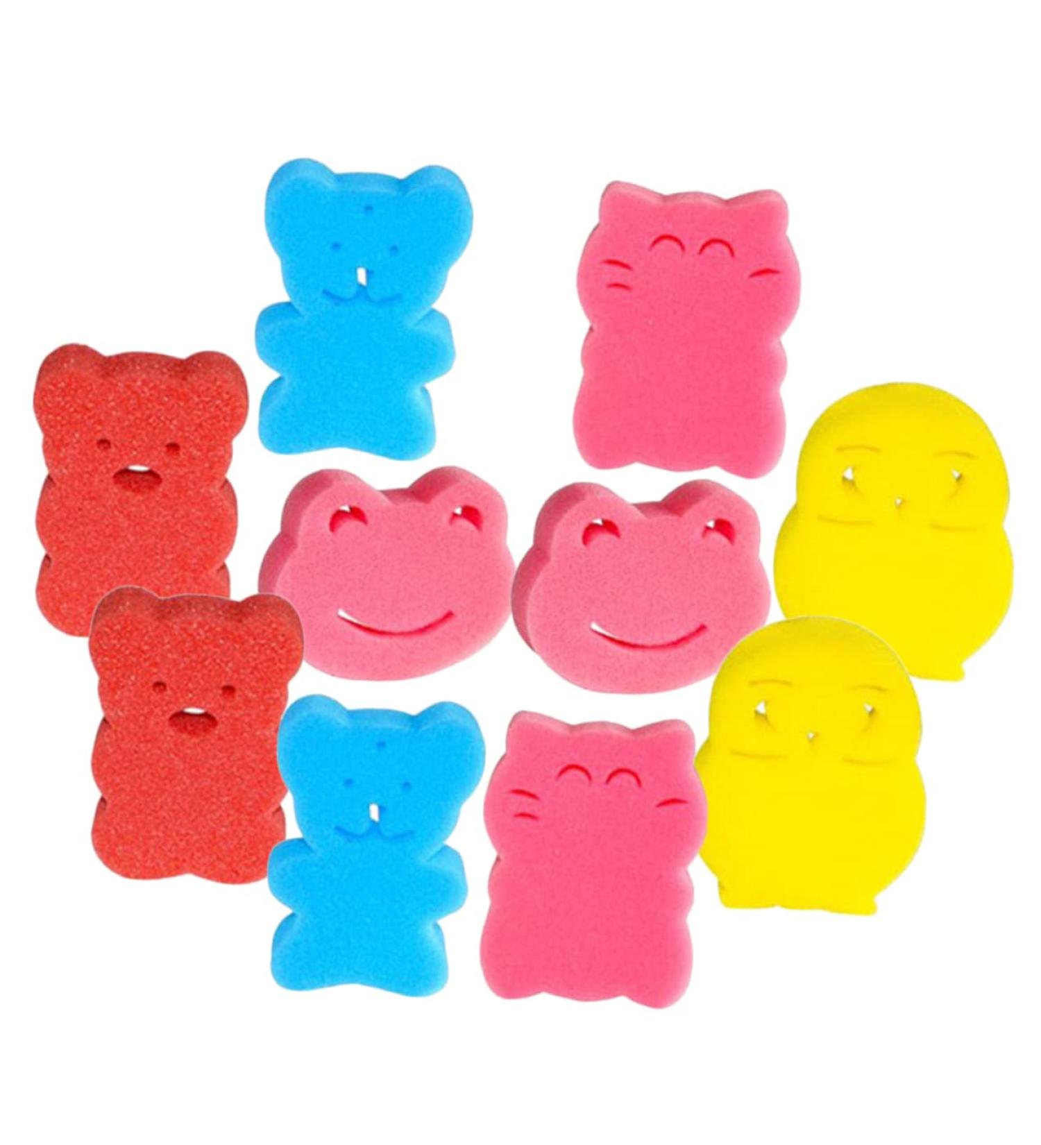 Angoily 10pcs Children's Bath Sponge Set - Soft Facial Scrubbers & Shower Loofahs for Babies & Kids | Eco-Friendly Cleaning Tools for Gentle Bath Time Care - Buy Online on GoSupps.com