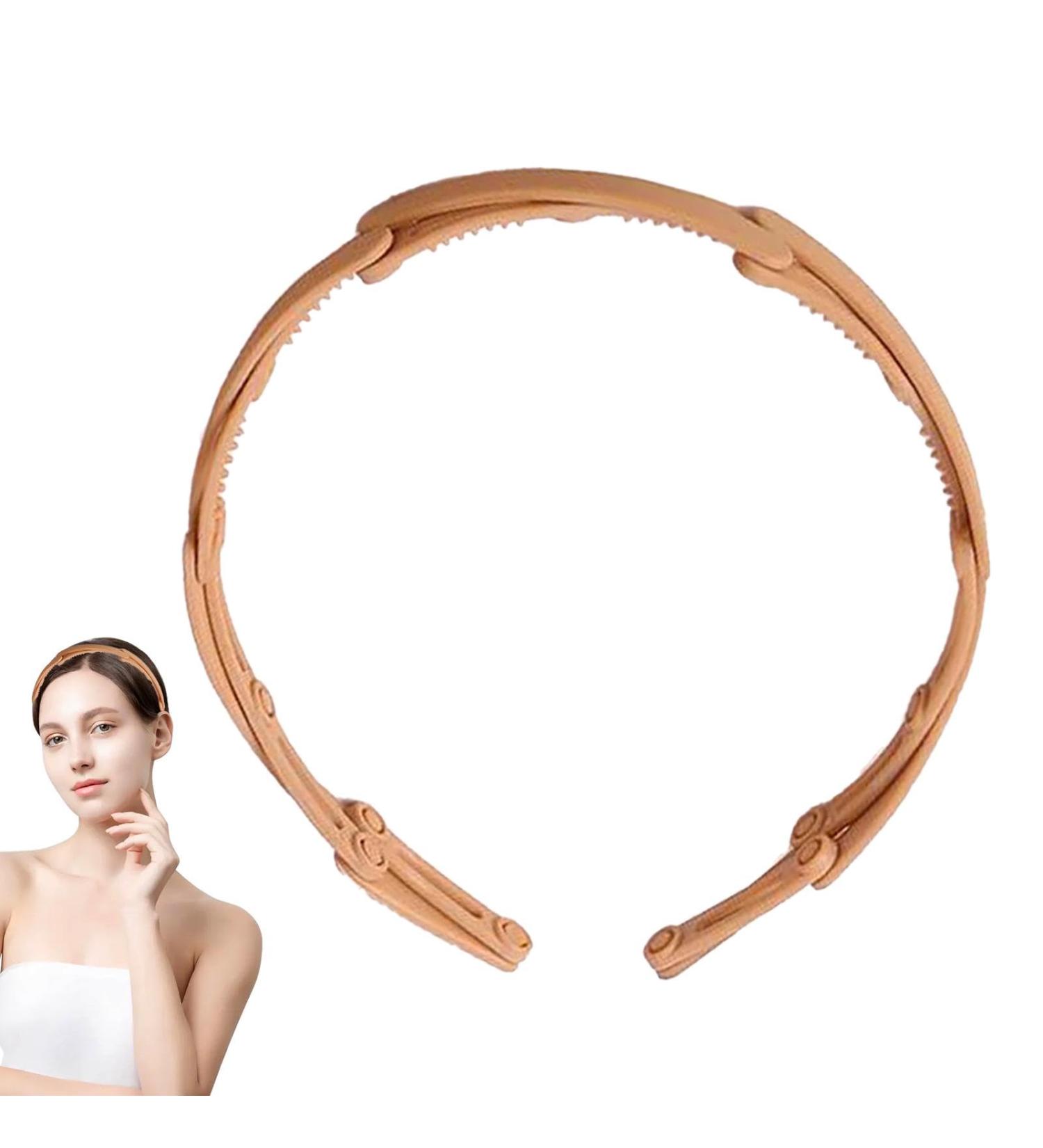 Retractable Hair Bands - Telescopic Folding Headband Elastic Folding Headband Multifunctional Hair Rim Business Travel Hair Accessories Daily Outings Turmeric - Buy Online on GoSupps.com