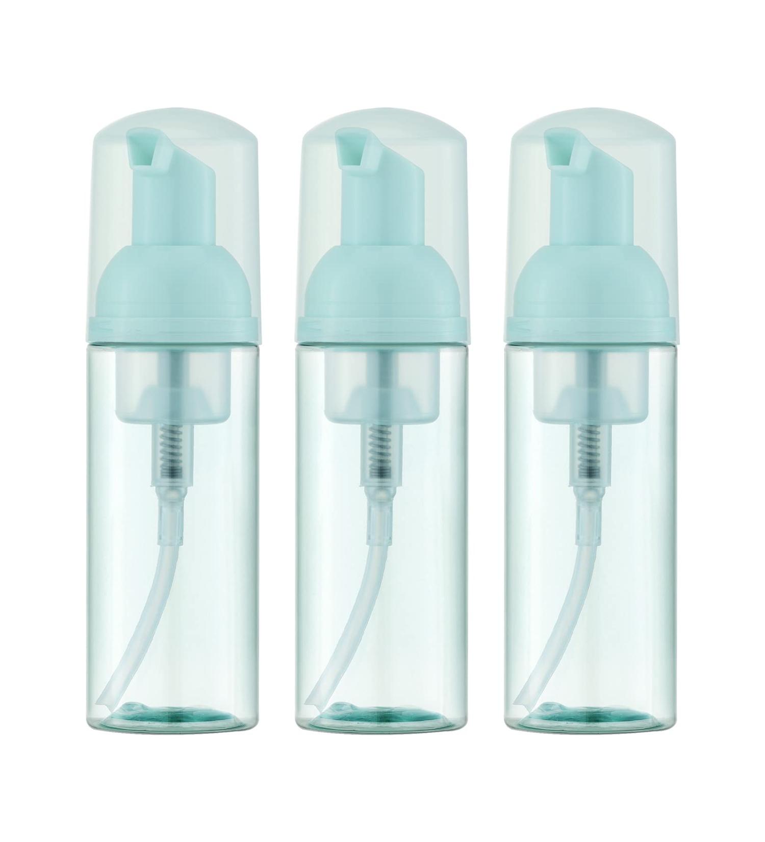 Owlyee 2oz Foam Bottle (3PCS) Empty Foaming Pump Dispenser - Travel Size for Hand Soap, Lash Cleanser, Shampoo - 60ml Green (3Pcs) - Buy Online on GoSupps.com