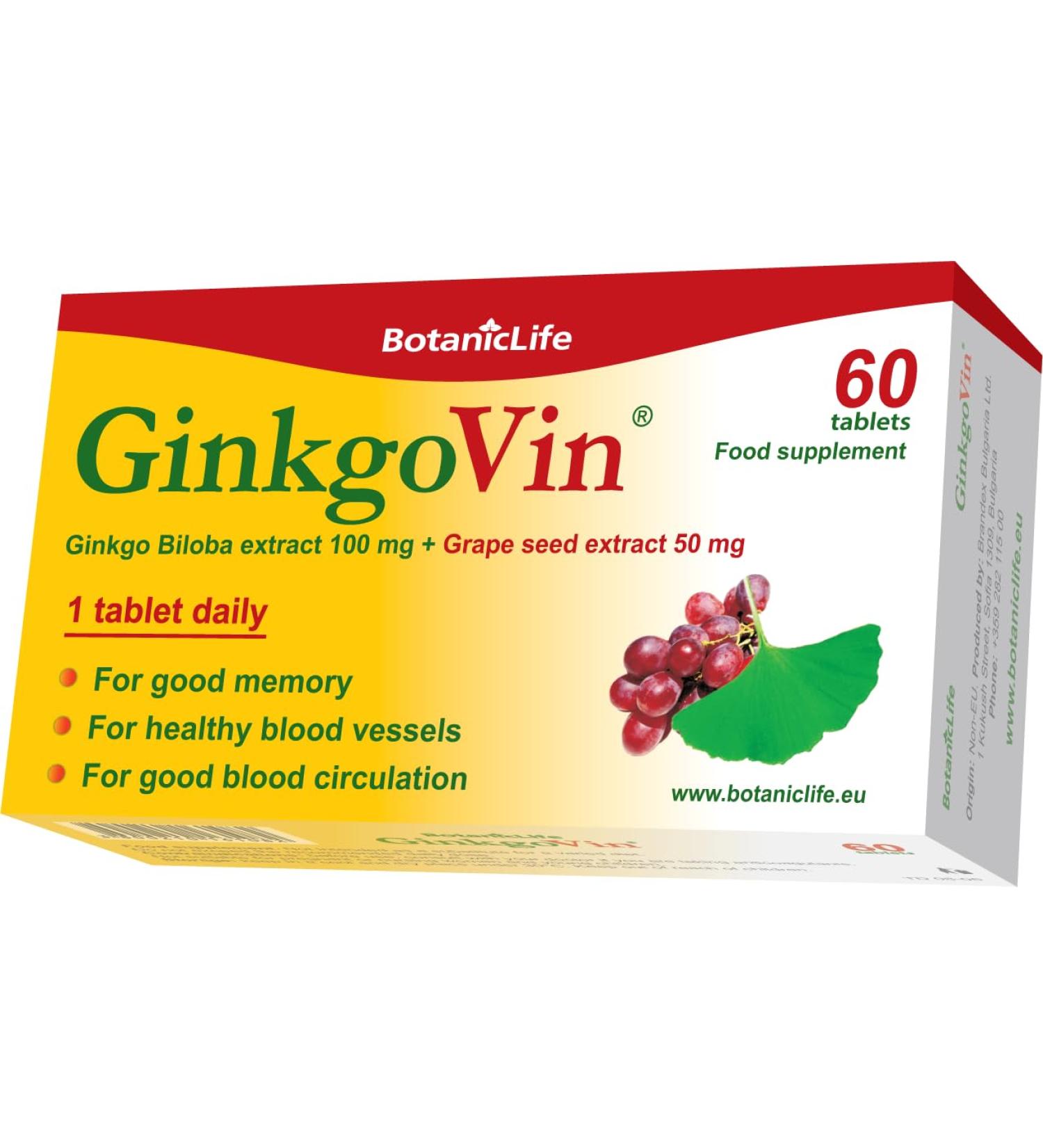 GinkgoVin Ginkgo Biloba Herbal Extract - Buy Online on GoSupps.com