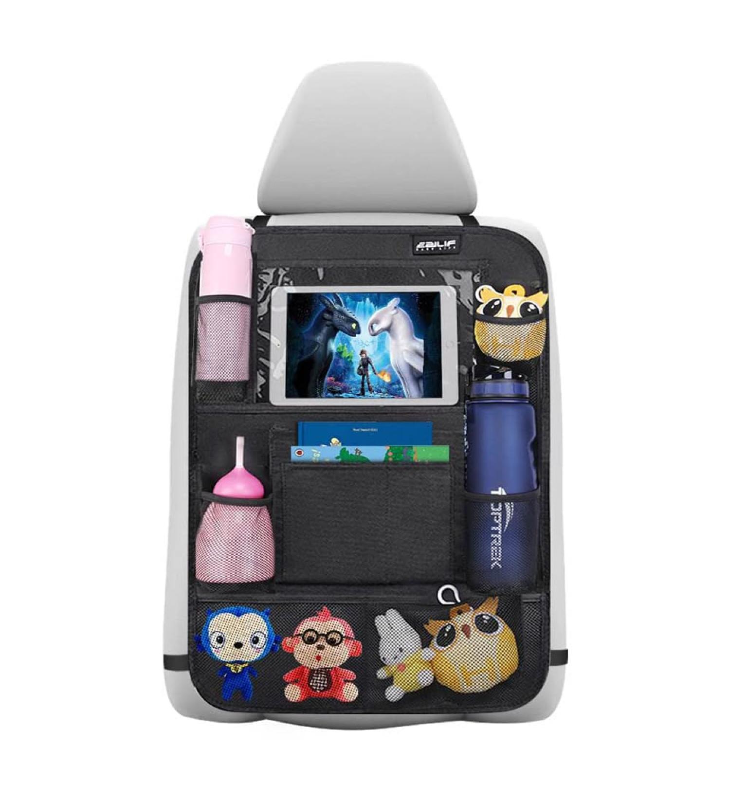 Ezilif Backrest Protection for Car - Waterproof 600D Oxford Seat Organizer for Kids with iPad Holder & Kick-Mat - Best Car Seat Protection - Buy Online on GoSupps.com