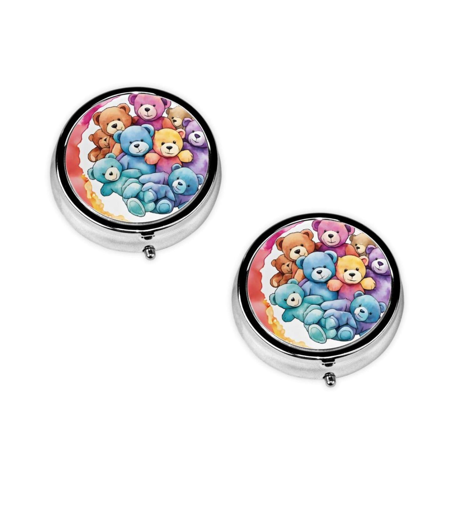 Dancing Thanksgiving Bear Mini Pill Box | 3 Compartment Travel Organizer | Portable Medicine Case for Home & Office - Buy Online on GoSupps.com