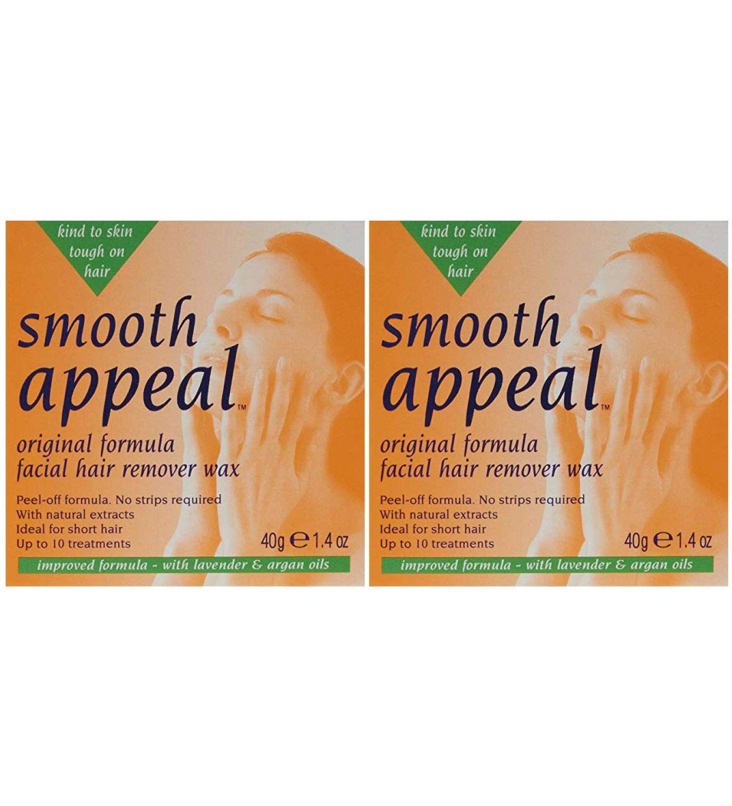 Smooth Appeal 40g Wax Original Formula Facial Hair Remover x2 - Gentle & Effective Hair Removal - Buy Online on GoSupps.com
