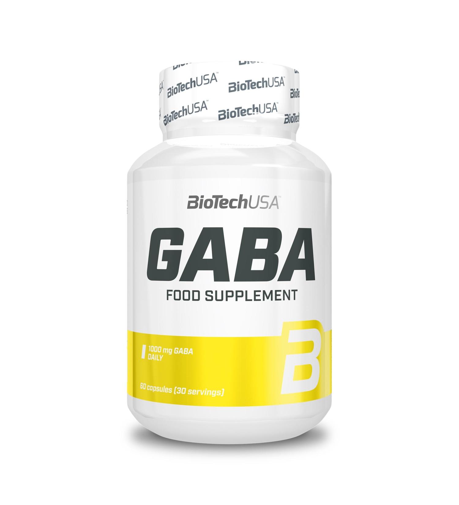 BioTechUSA GABA Dietary Supplement Capsules with Gamma Aminobutyric Acid 60 Capsules - Buy Online on GoSupps.com