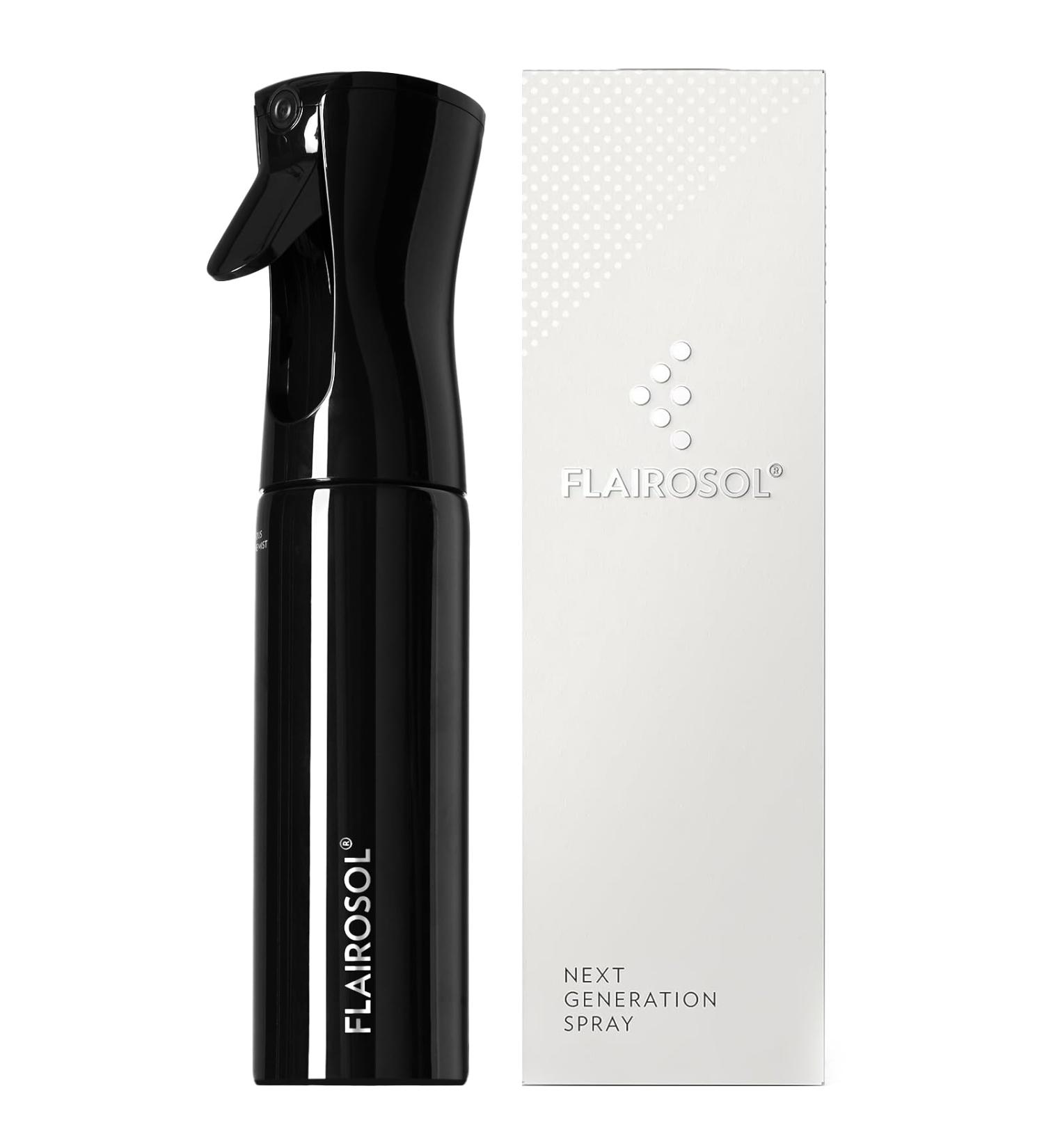 FLAIROSOL 10.1oz Ultra Fine Mist Spray Bottle - Perfect for Hair Styling Cleaning Plants & Pets - Continuous Water Mister Black & White Design - Buy Online on GoSupps.com