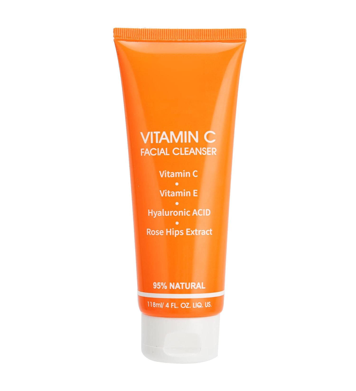 Qukaim Hydrating Foam Vitamin C Facial Cleanser 118ML Moisturizing Face Wash Exfoliating Foam Daily Hydrating Skin Cleanser - Buy Online on GoSupps.com