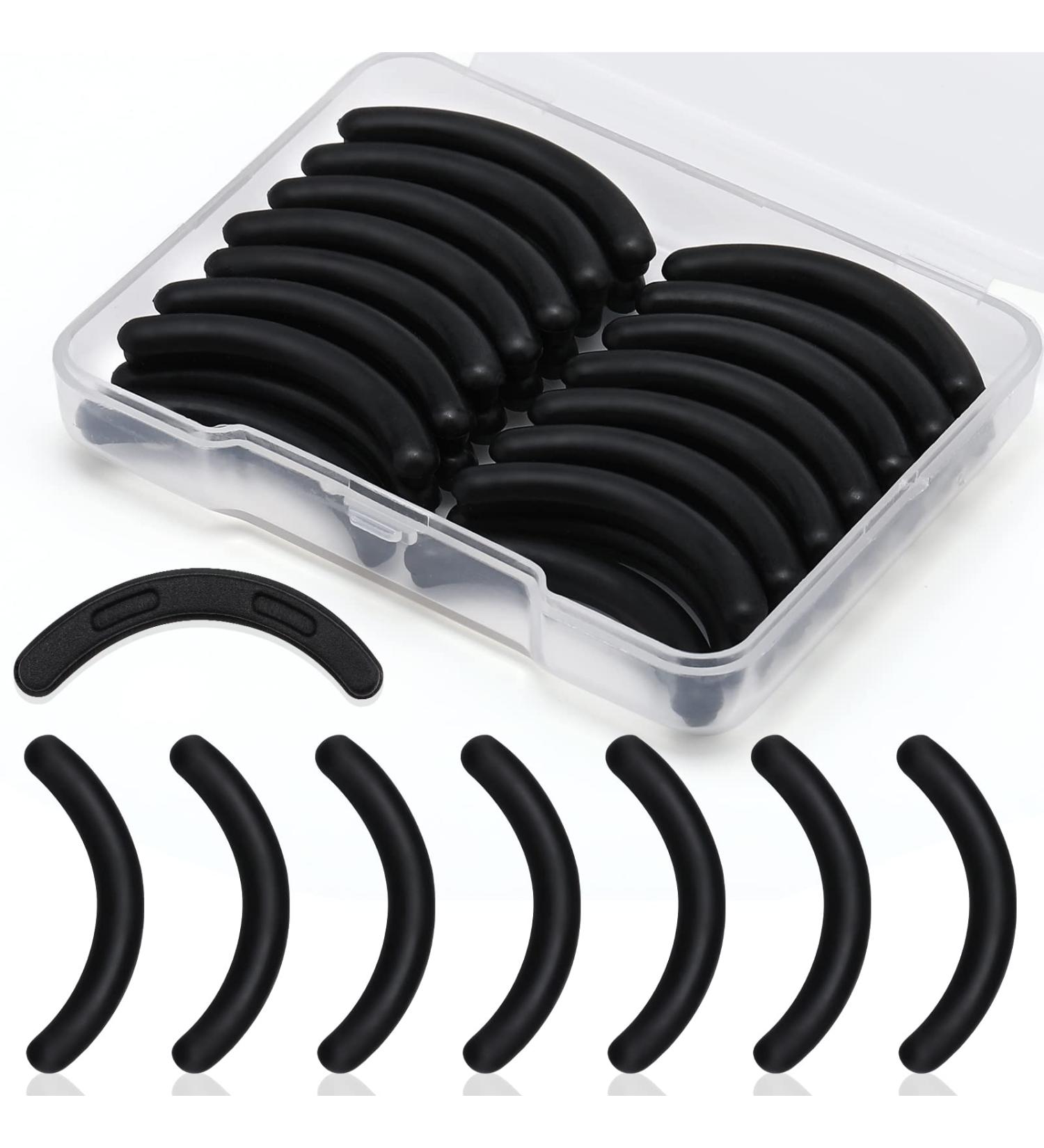 Prousky 30 Pieces Eyelash Refill Packs - Black Silicone Rubber Replacement Tools for Universal Eyelash Tongs with Transparent Storage Box - International Shipping Available - Buy Online on GoSupps.com