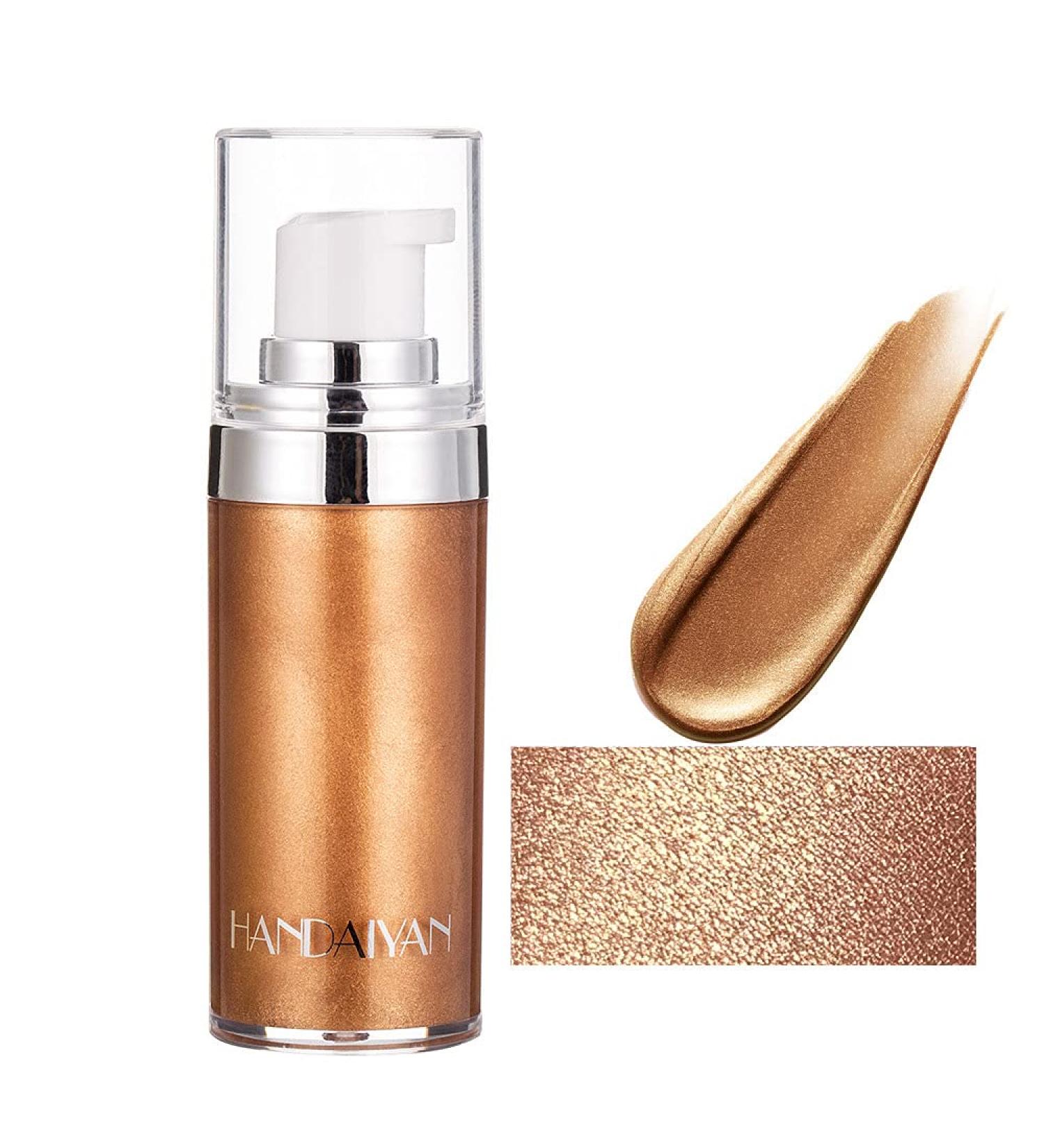 Yeweian Face Body Luminizer Liquid Highlighter - Bronze Gold | Shimmer Glow Illuminator, Waterproof Highlighter Makeup - Buy Online on GoSupps.com