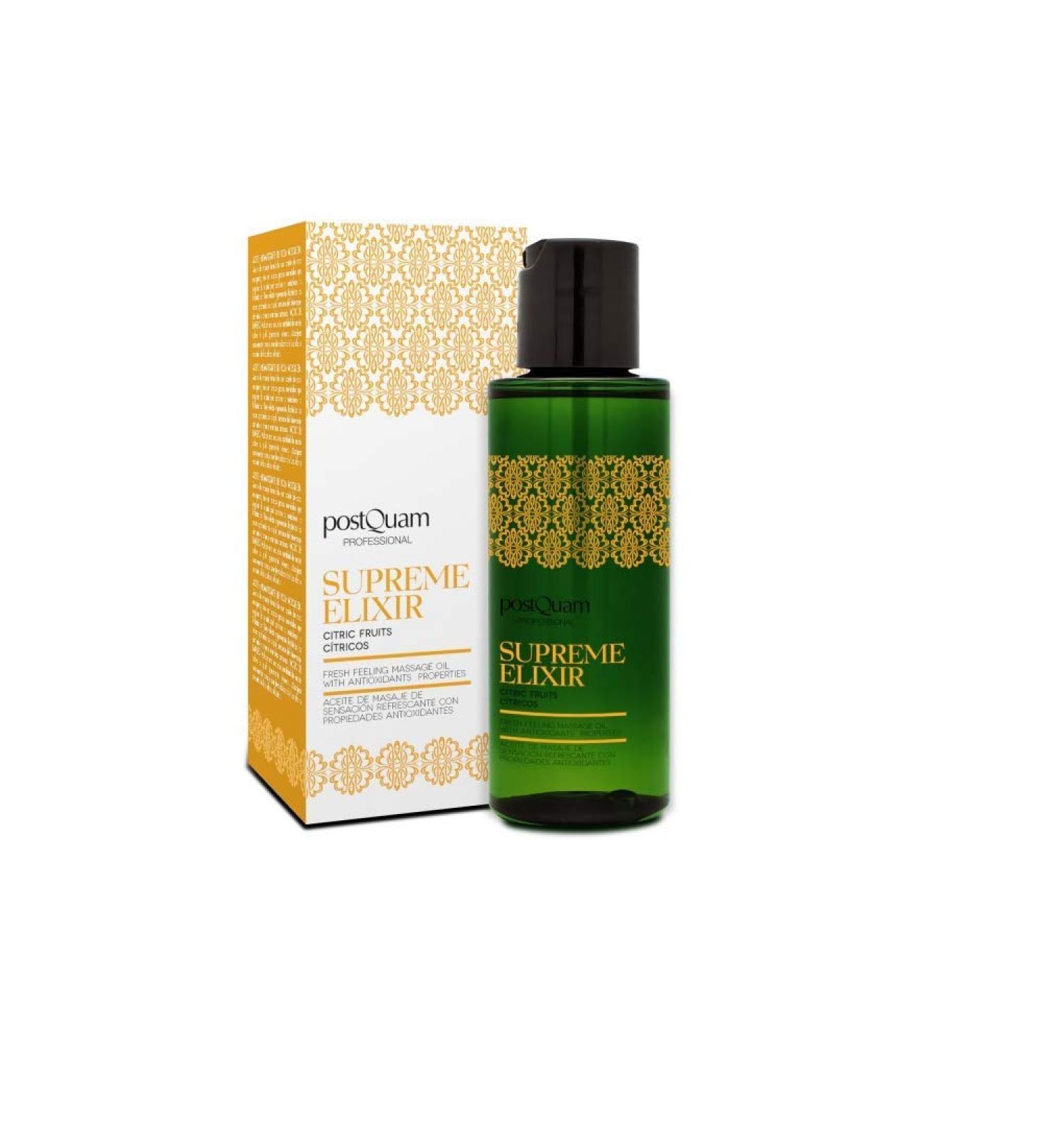 postQuam Professional Citrus Massage Oil 100ml - Antioxidant & Anti-Aging - Relaxing Moisturizing Natural Ingredients with Vitamin E - Spanish Beauty - Buy Online on GoSupps.com