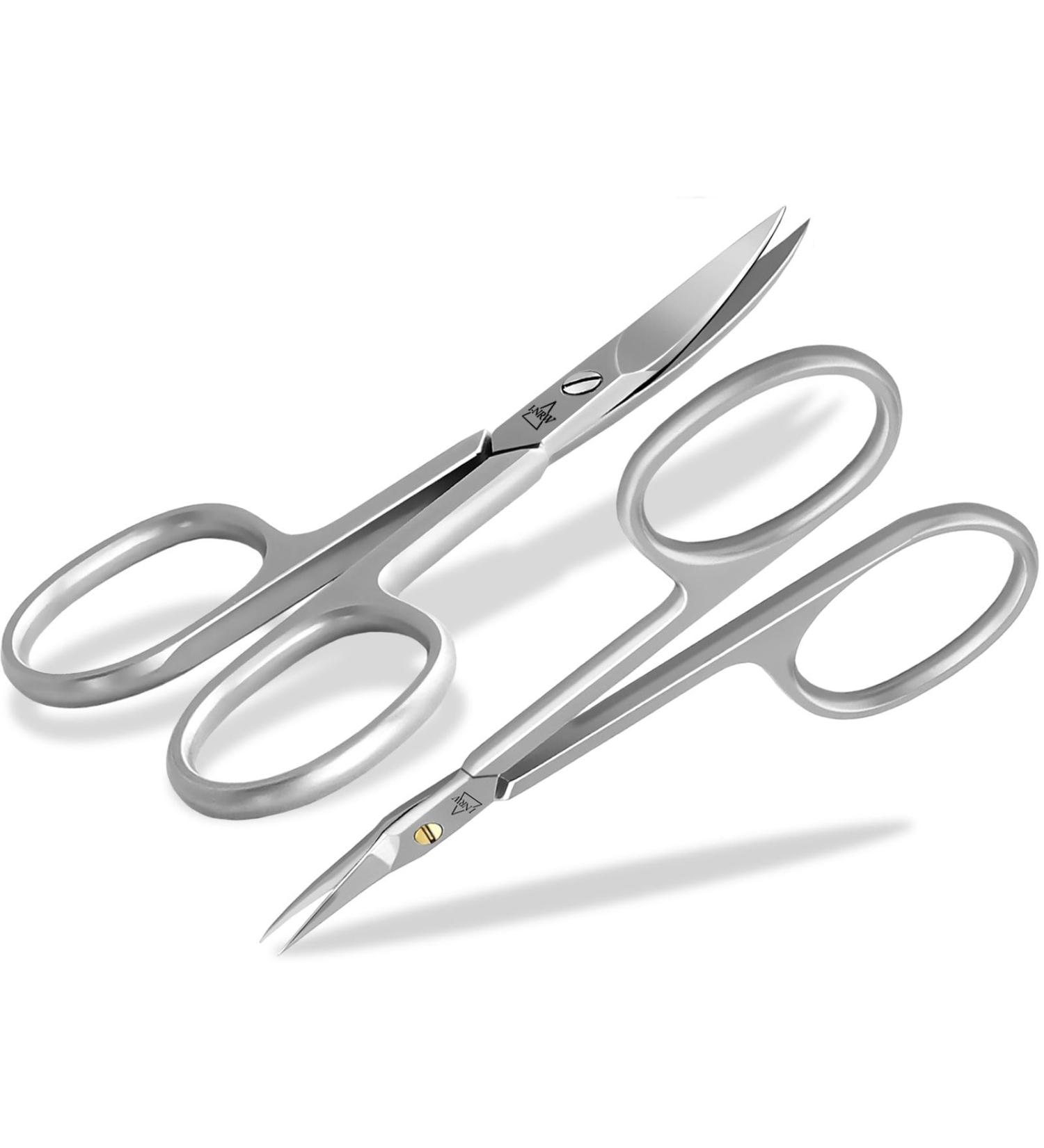 Professional Nail Scissors Set - Extra Fine & Sharp Stainless Steel Manicure Clippers for Men & Women - Rust-Free Curved Cut Design - Buy Online on GoSupps.com