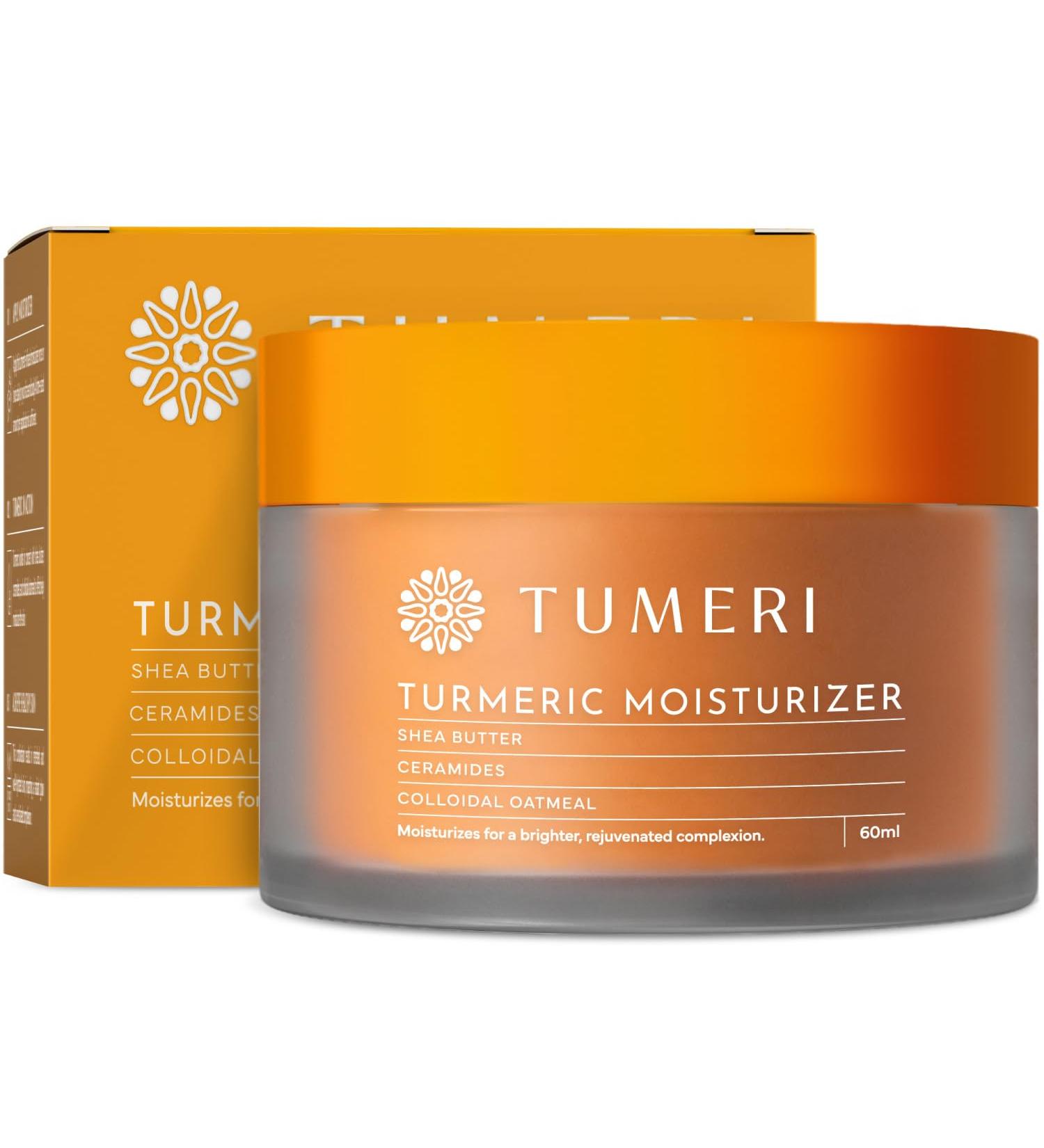 Turmeric Face & Body Moisturizer Cream 60ml - Nourishing Hydrating Dry Skin Relief with Turmeric Curcumin & Shea Butter Shop Internationally - Buy Online on GoSupps.com