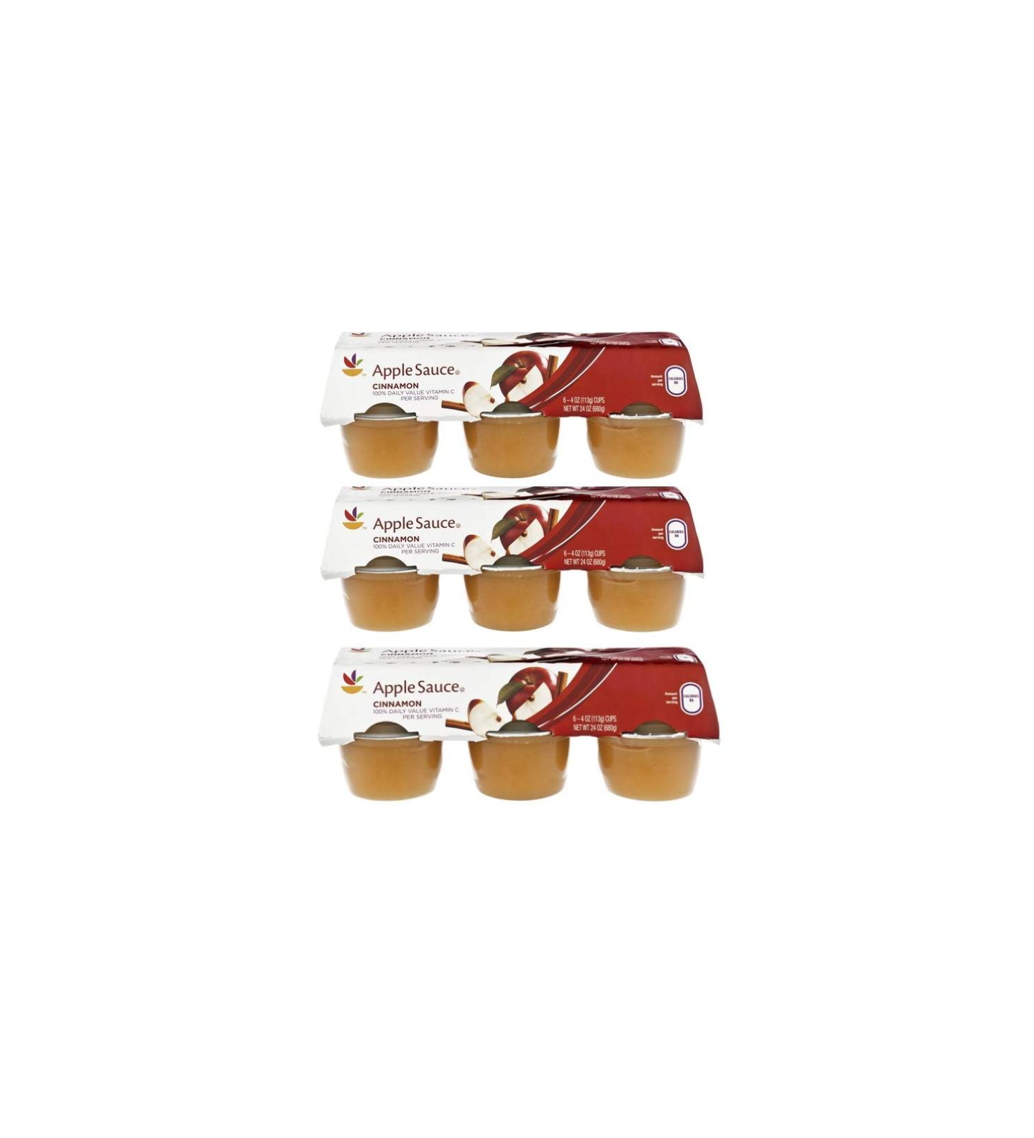 Giant Food Cinnamon Applesauce 3 Pack of 6 Each (18 count)