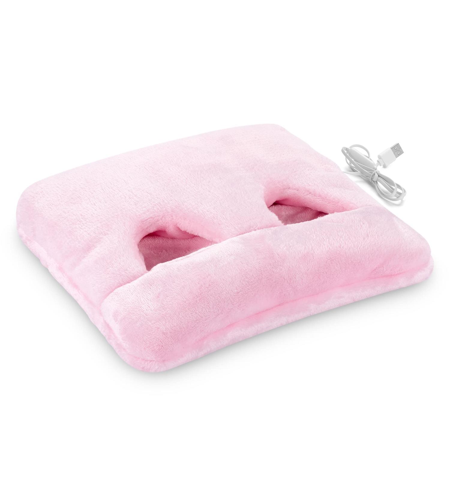 Navaris USB Foot Warmer - Electrically Heated Thermal Pillows for Feet with 3 Temperature Levels & Auto Switch-Off | Washable Pink (30.5x28x7.5cm) - Buy Online on GoSupps.com