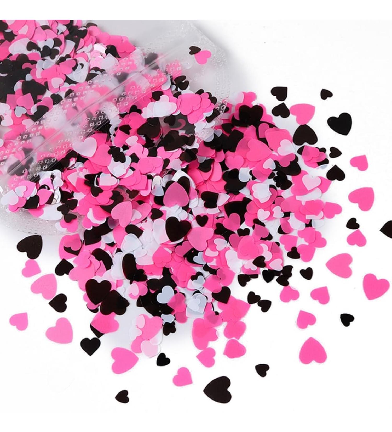 Heart Star Round Nail Art Glitter Flakes Sequins for Mani Beauty Makeup Face Body Art Decoration Style 1 - Buy Online on GoSupps.com