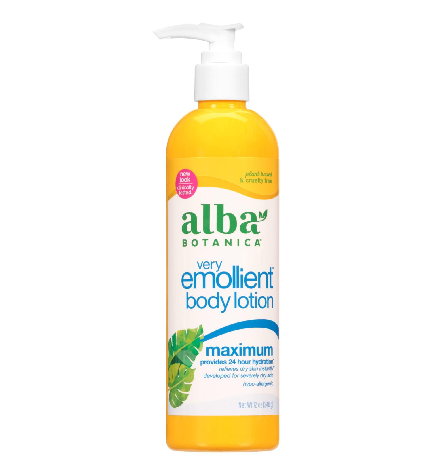 Alba Botanica Very Emollient Maximum Body Lotion 12 oz - Hydrating Vegan Formula - Buy Online on GoSupps.com