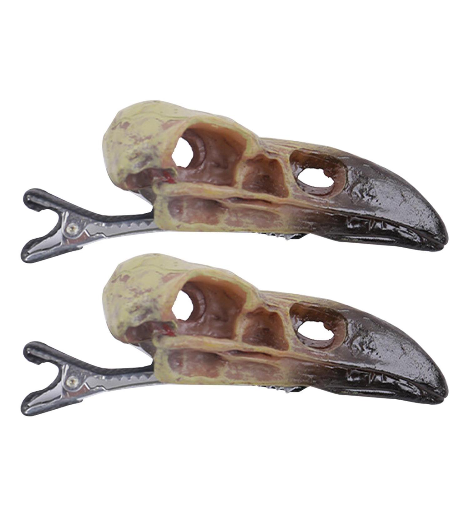 Animal Skull Hair Clips - Resin Cosplay Barrette Spooky Hairstyle Hair Clips Halloween Hairpins Costume Accessory For Haunted House Day Of The Dead - Buy Online on GoSupps.com