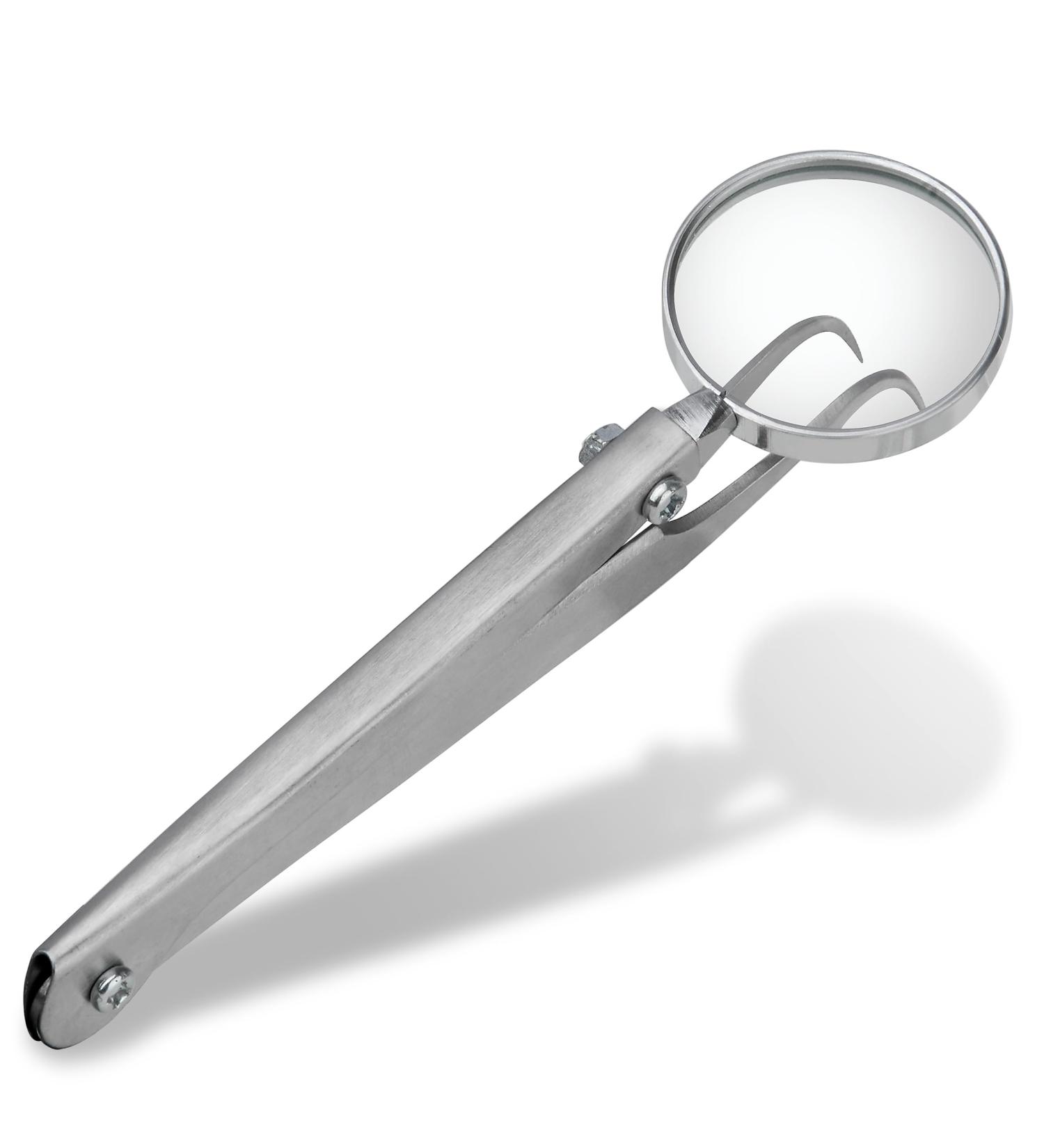Magnifying tweezers - tweezers with magnifying glass - splinter tweezers with magnification - curved tip - 13cm