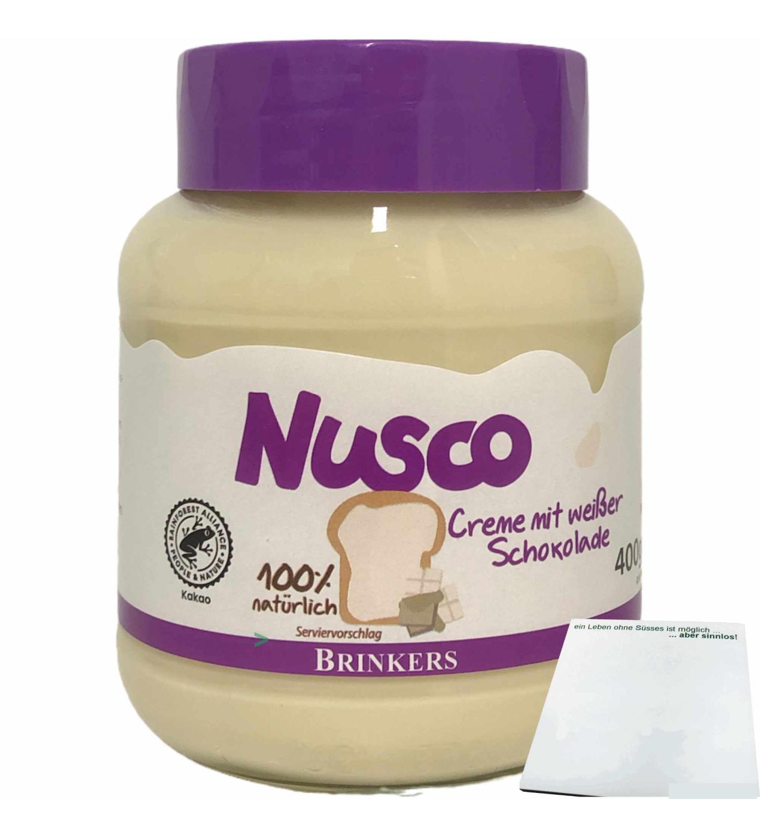 Nusco White Chocolate Cream Spread 400g - Indulge in Sweetness with 2.5% White Chocolate - Perfect for Snacks & Desserts - International Shipping Available - Buy Online on GoSupps.com