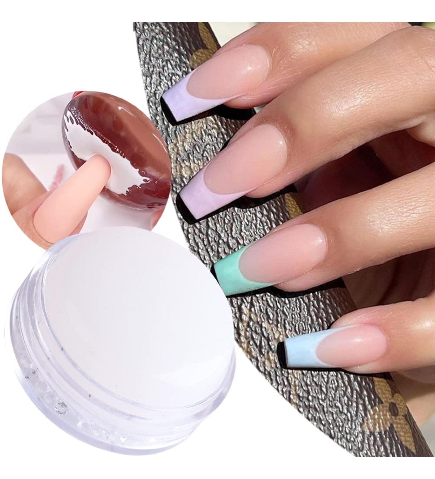 French Manicure Kit Silicone Nail Stamper with Clear Jelly Head - DIY Nail Art Tools for French Tips - Nail Decoration Accessories - Gel Polish Stamper - Buy Online on GoSupps.com