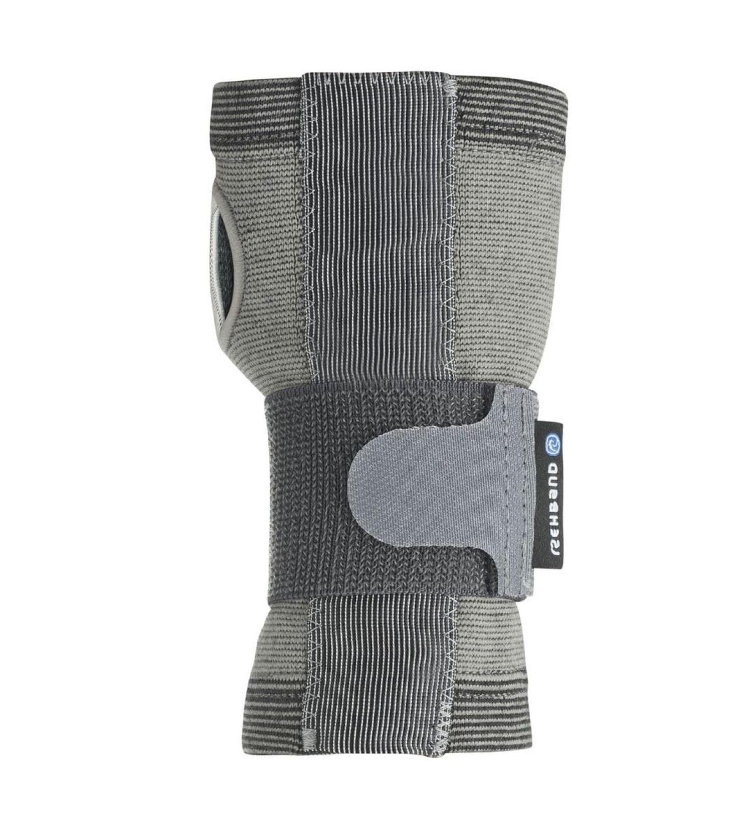 Rehband Wrist Brace | Integrated Rail & Knitted Support for Sports Work & Daily Life | Unisex Hand Stabilization | Medium Grey - Buy Online on GoSupps.com