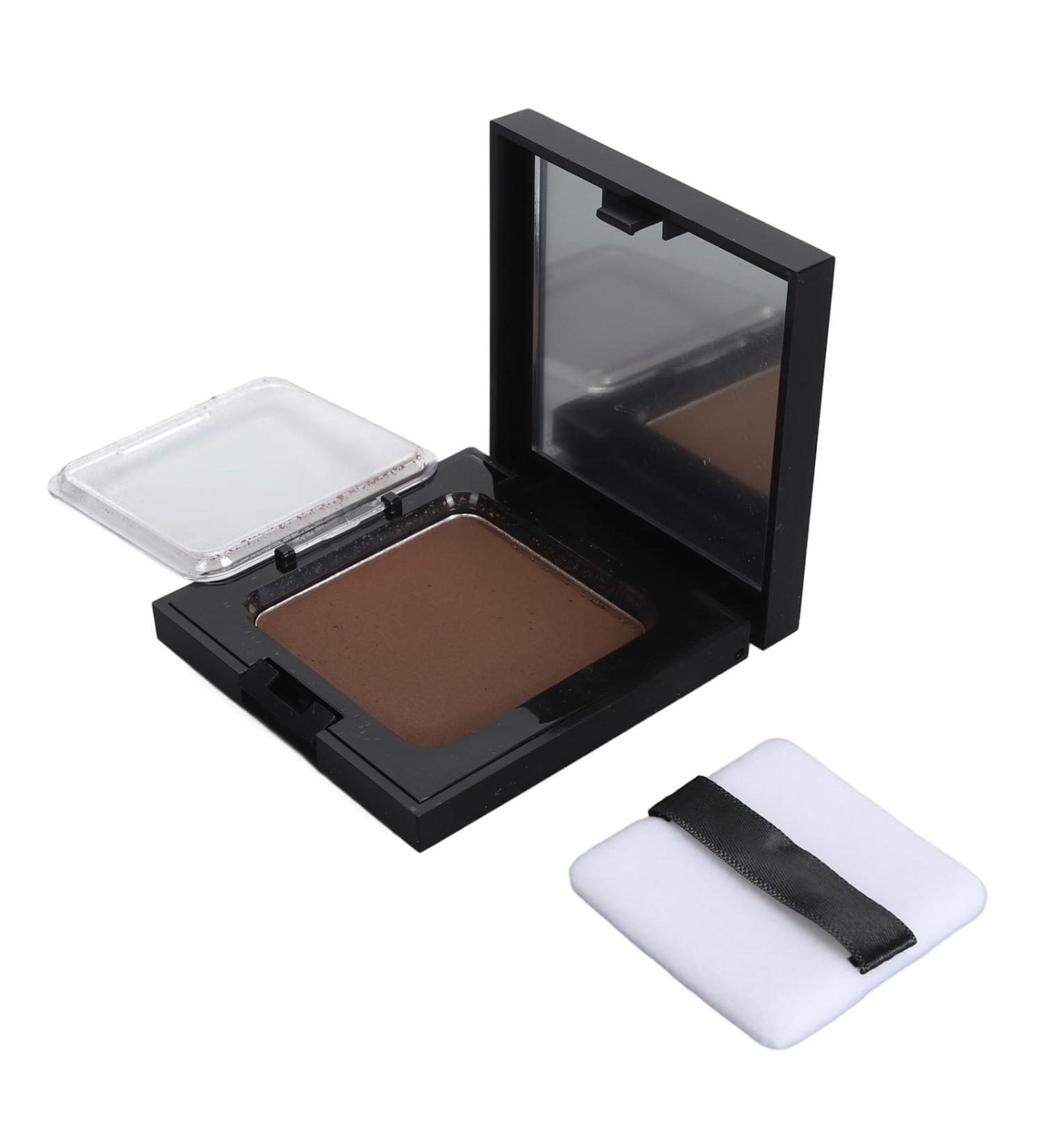 Thickening Hairline Shadow Pressed Powder to Volumize Hair Cover Grey Roots with Soft Sponge Portable for Travel Safe Ingredients 12g (Dark Brown) - Buy Online on GoSupps.com
