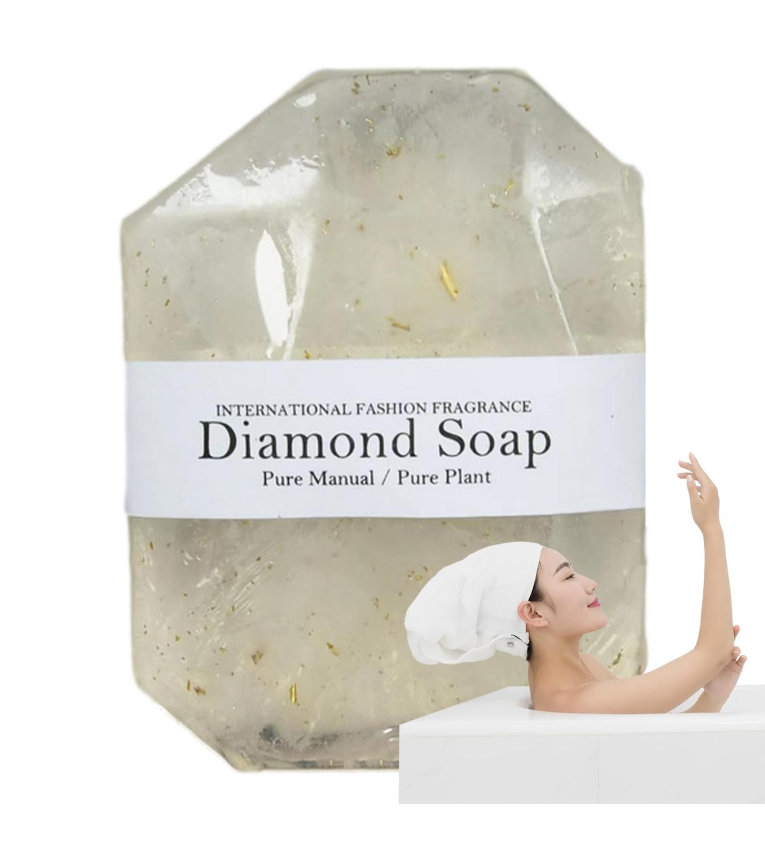 Savon fait main aux pierres pr cieuses savon aux pierres pr cieuses | Savon en barre hydratant naturel avec feuille d or Hydratant nettoyant savon parfum aide adoucir la peau s che savon Troonz Jasmin dor  - Buy Online on GoSupps.com