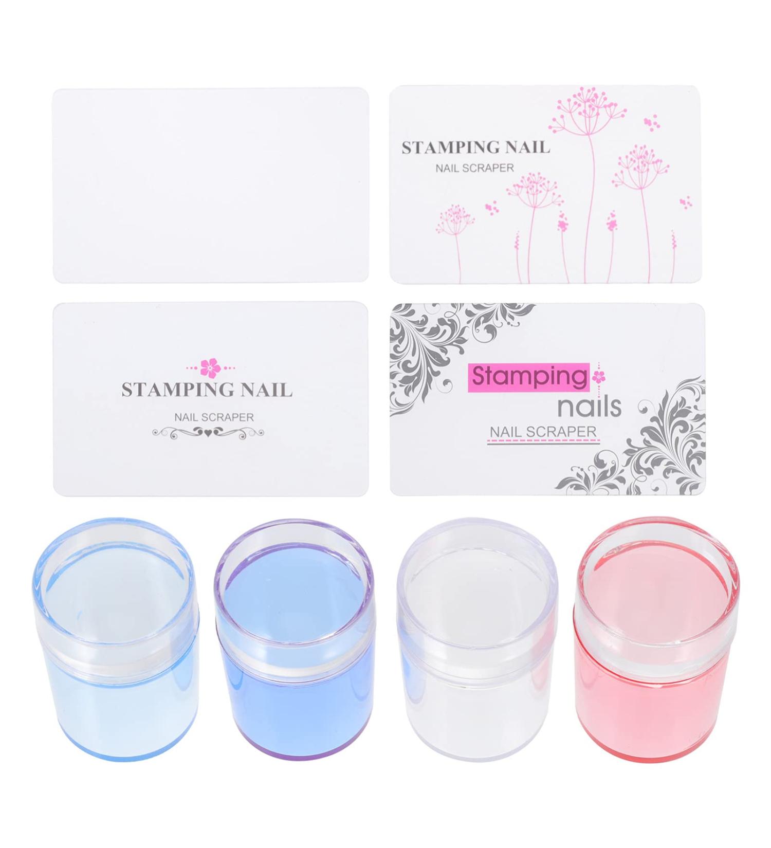 Lurrose Nail Art Accessories Gel | 8pcs Nail Stamper & Silicone Punch | Handheld Manicure Tool for Perfect Nail Designs - Buy Online on GoSupps.com