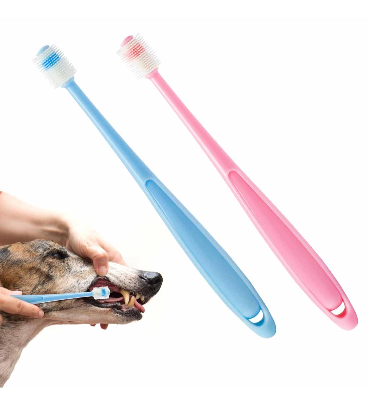 2 Pcs Dog Cat Toothbrush 360 Degree Soft Silicone Pet Toothbrush Small Puppy Kitten Toothbrushes Tiny Soft Dog Toothbrush Cat Dental Care Deep Clean Pet Teeth Cleaning Kit for Dogs Cleaning Mouth - Buy Online on GoSupps.com