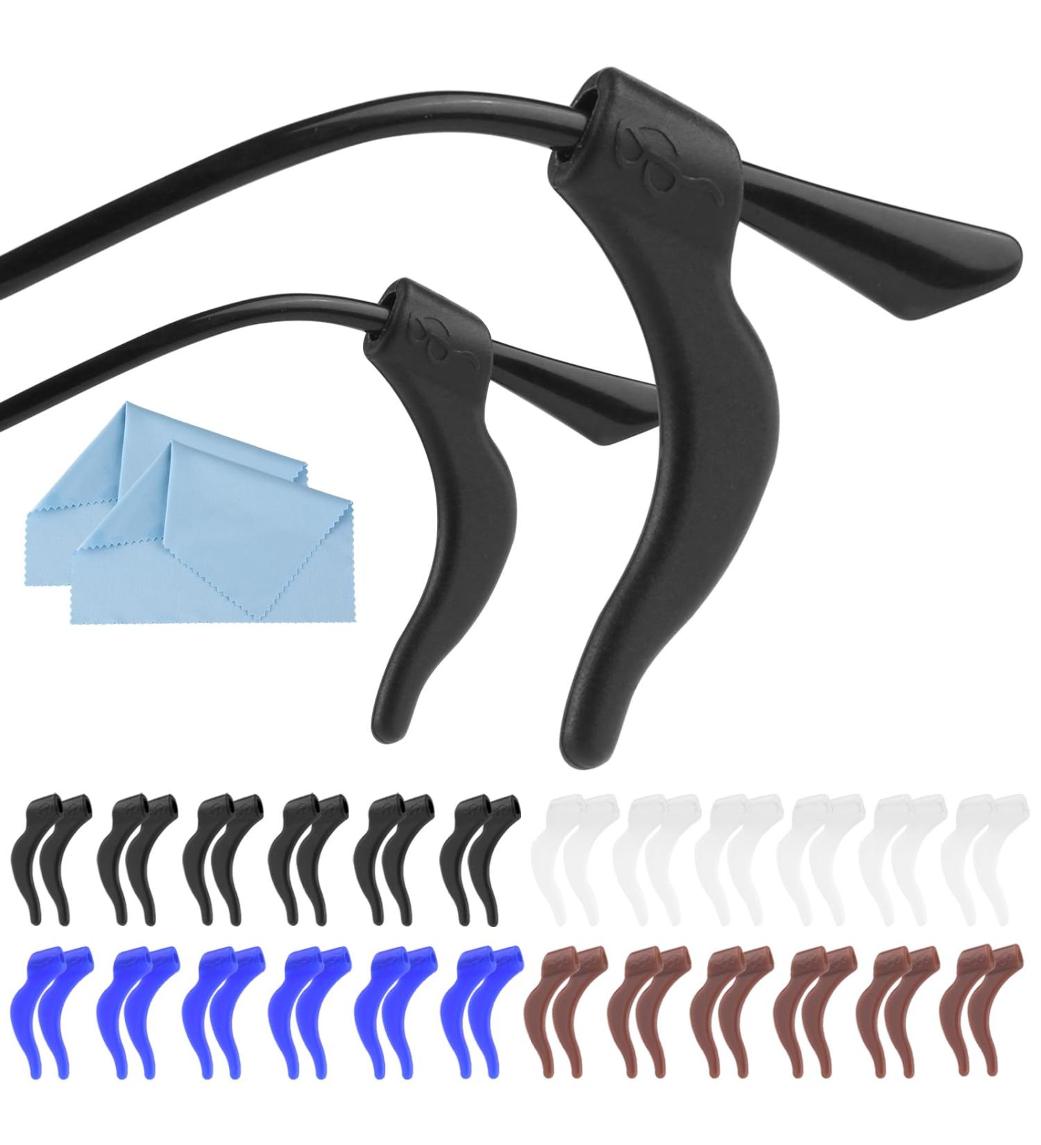 24 Pairs Durable Anti-Slip Glasses Ears - Silicone Holders for Sunglasses & Reading Glasses | Comfortable Slide Stop Solution - Buy Online on GoSupps.com