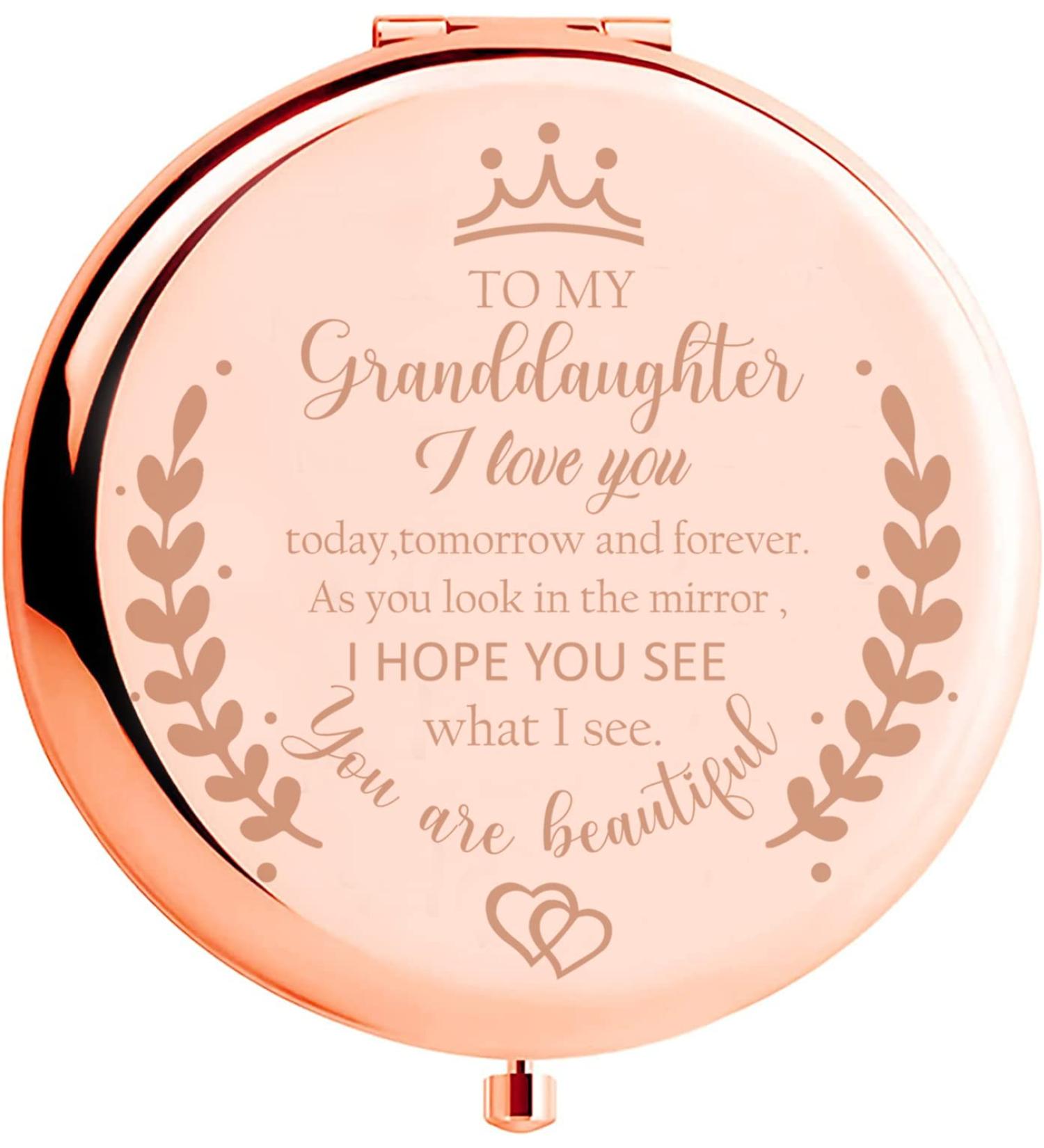 Soulpetals Grandma Gift: To My Granddaughter Makeup Compact Mirror - Birthday Gift for Granddaughter - Buy Online on GoSupps.com