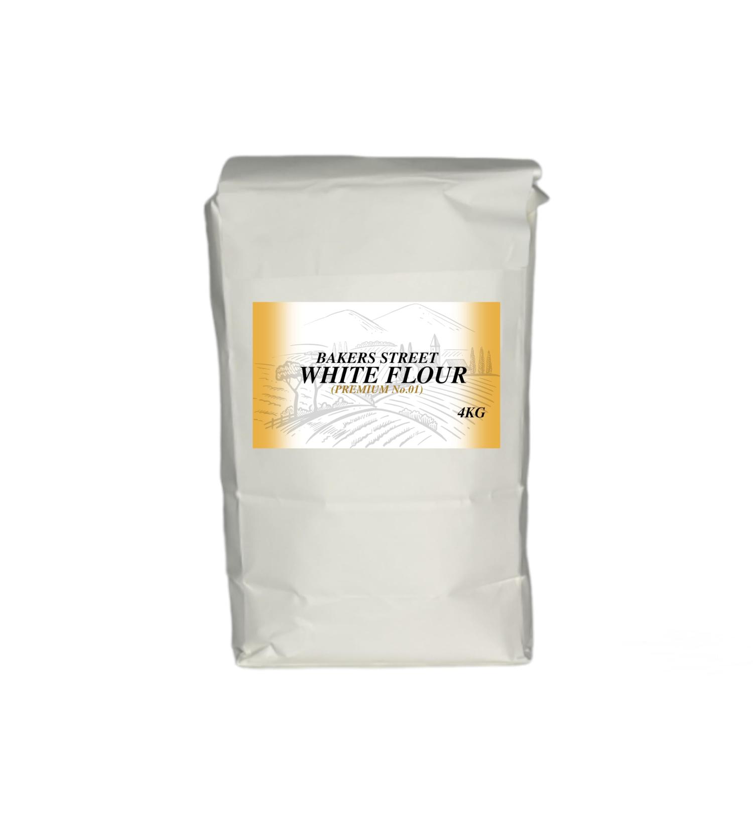 Bakers Street | Standard Quality No. 01 | White Flour 2X4Kg (8Kg) | For Bread and Bakery | Perfect for Bread Making - Buy Online on GoSupps.com