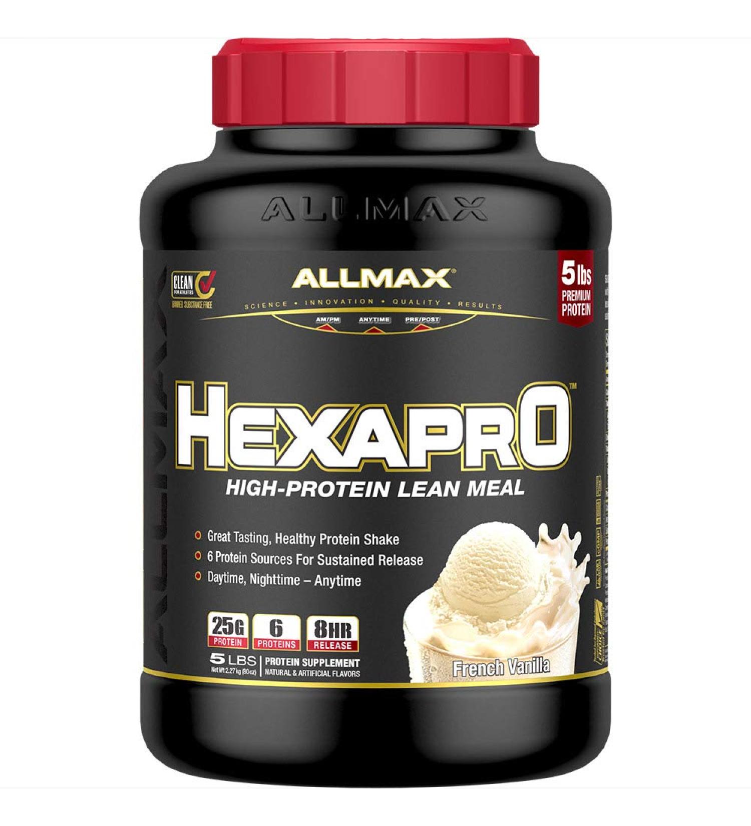 ALLMAX Hexapro Ultra-Premium 6-Protein Blend - French Vanilla, 5 lbs | High-Quality Protein Supplement - Buy Online on GoSupps.com