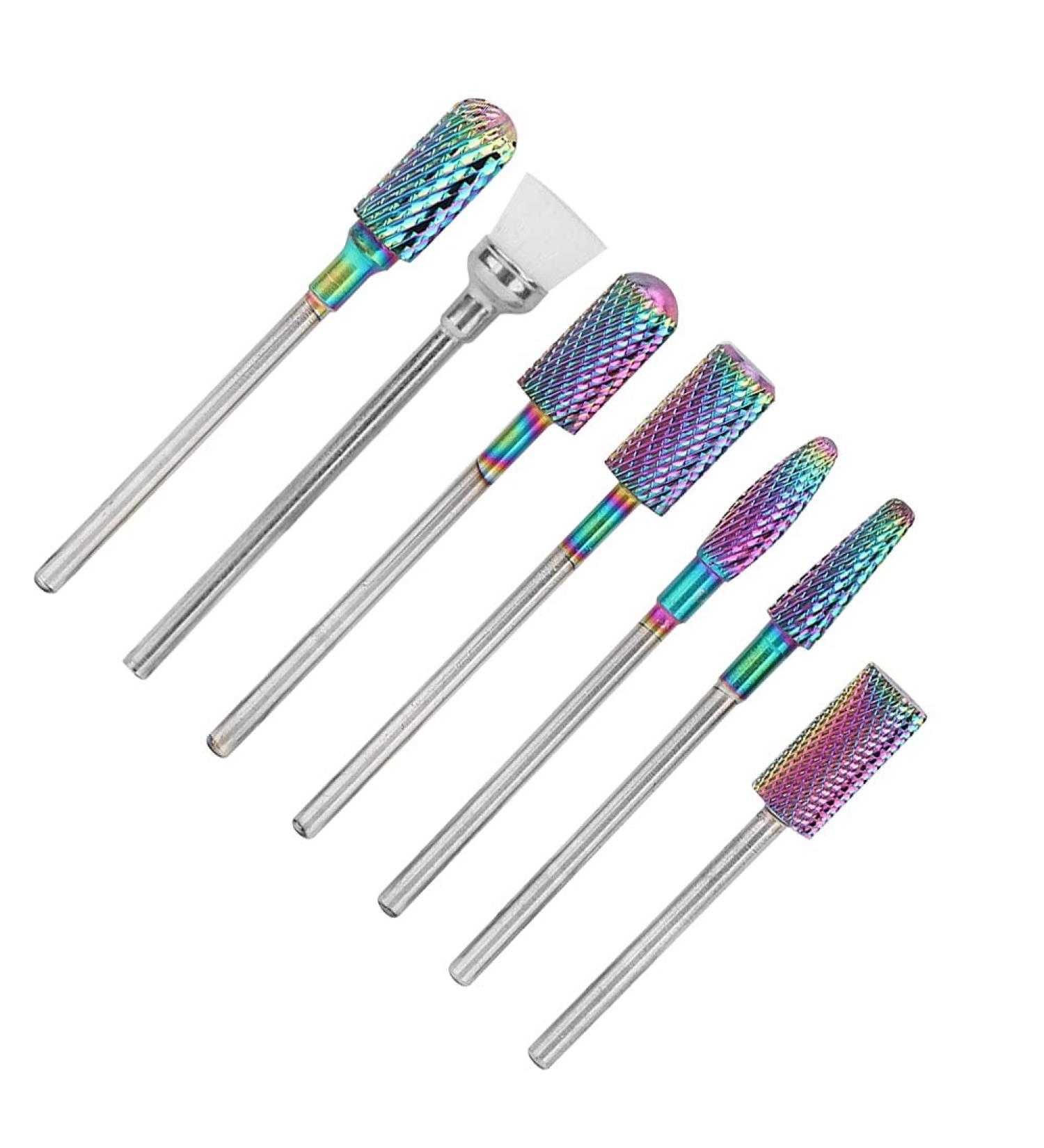 Premium Color-Coated Tungsten Steel Grinding Heads - Durable Nail Grinding Set for Home & Salon Use - International Shipping Available - Buy Online on GoSupps.com