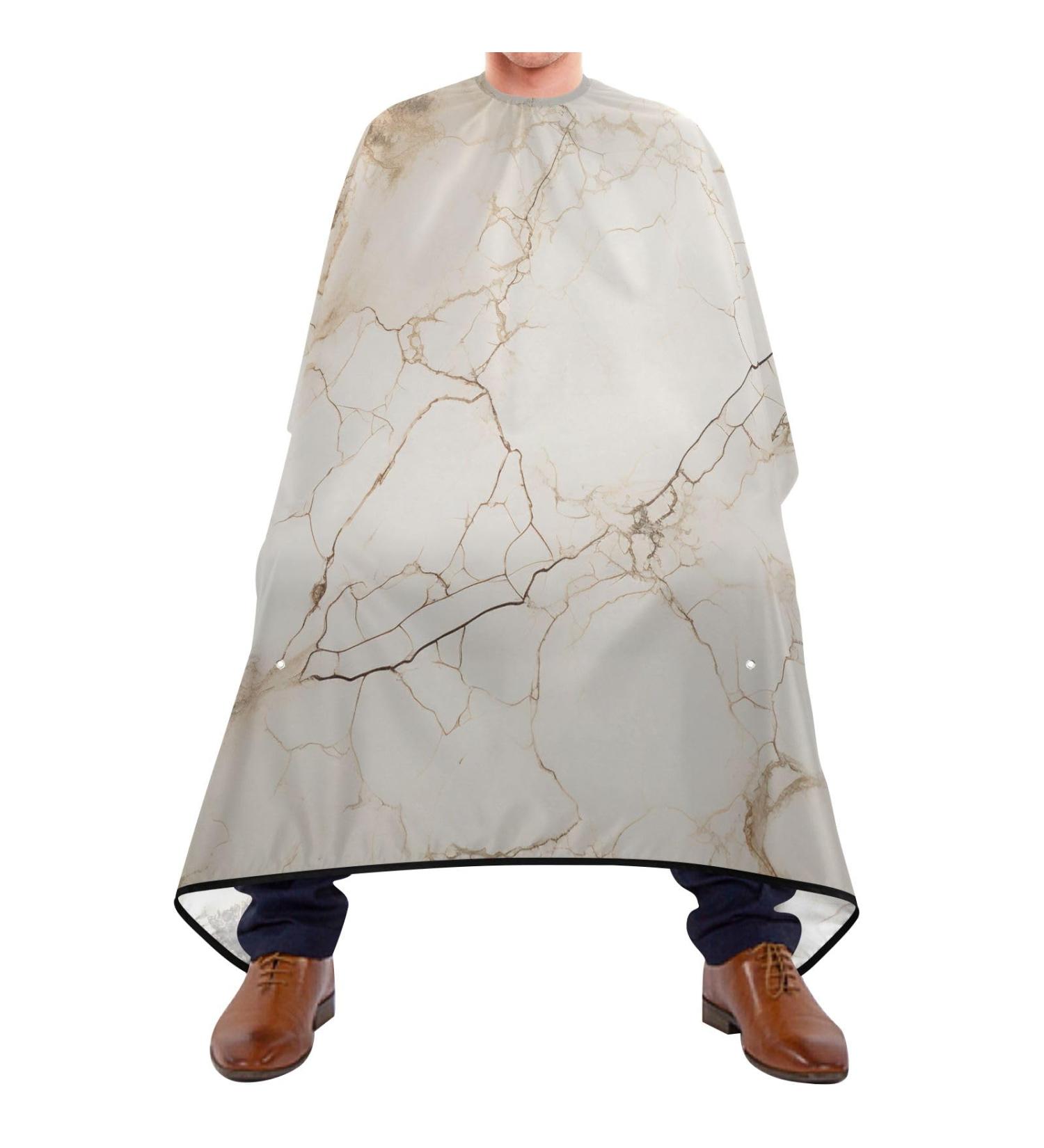 Bolaz Waterproof Barber Cape - White Marble & Cheetah Haircut Bib for Men | Unisex Hair Cutting Cape - Shop Internationally - Buy Online on GoSupps.com