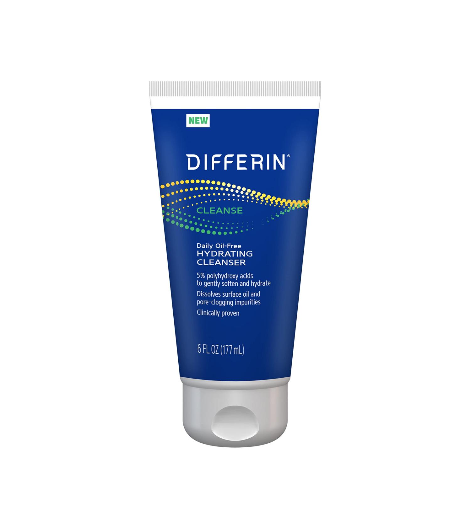Differin Daily Oil Free Hydrating Face Wash 6 Oz - Gentle Skin Care for Acne Prone Skin with PHAs - Buy Online on GoSupps.com