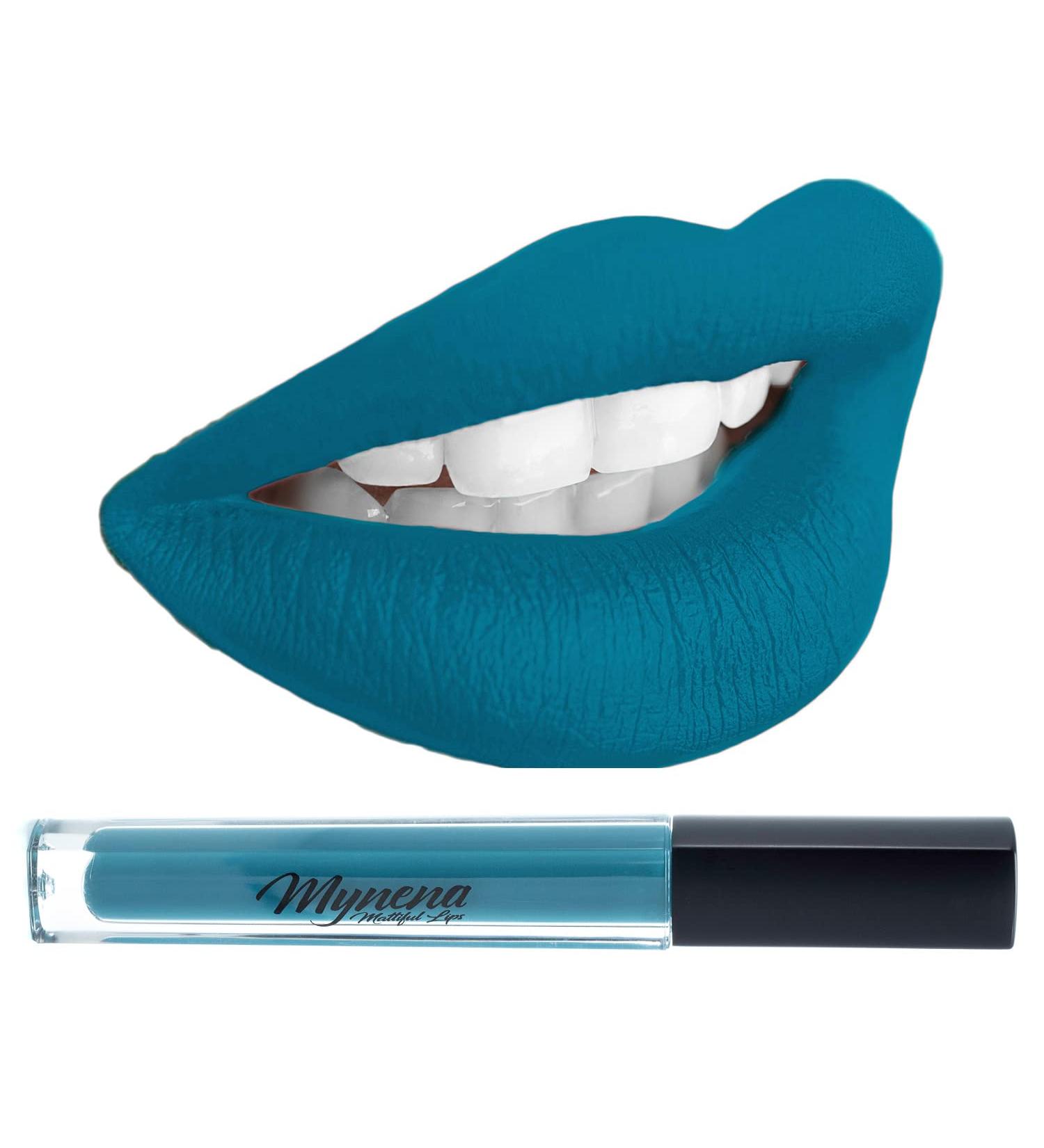 Mynena Ivy Teal Liquid Lipstick - Matte, Long Lasting, Waterproof, Vegan & Cruelty-Free - Buy Online on GoSupps.com