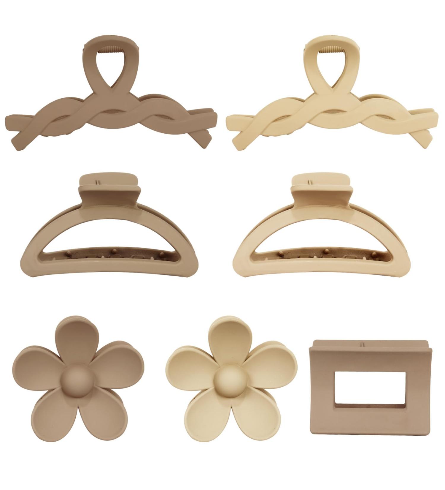 7Pack Large Hair Clips for Thick Hair Hair Claw Clips in 4Styles Big Matte Nonslip Strong Hold Claw Clip for Women and Girls Fashion Hair Styling Accessories Hair Clips(7 PCS) - Buy Online on GoSupps.com