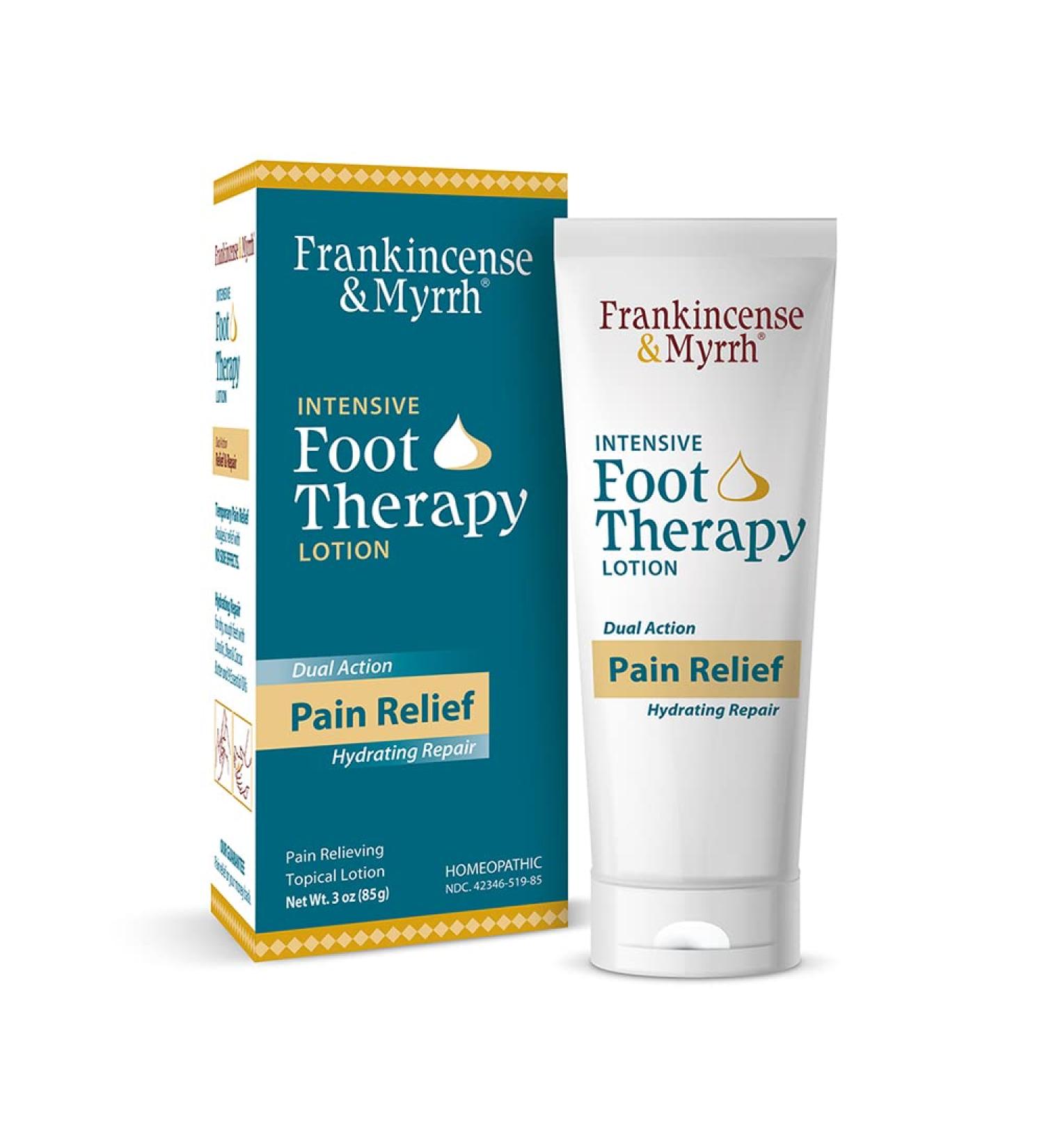 Frankincense & Myrrh Foot Pain Relief Lotion - Intensive Dual Action Neuropathy Cream for Hydrating Skin Repair - 3 Ounce - Buy Online on GoSupps.com