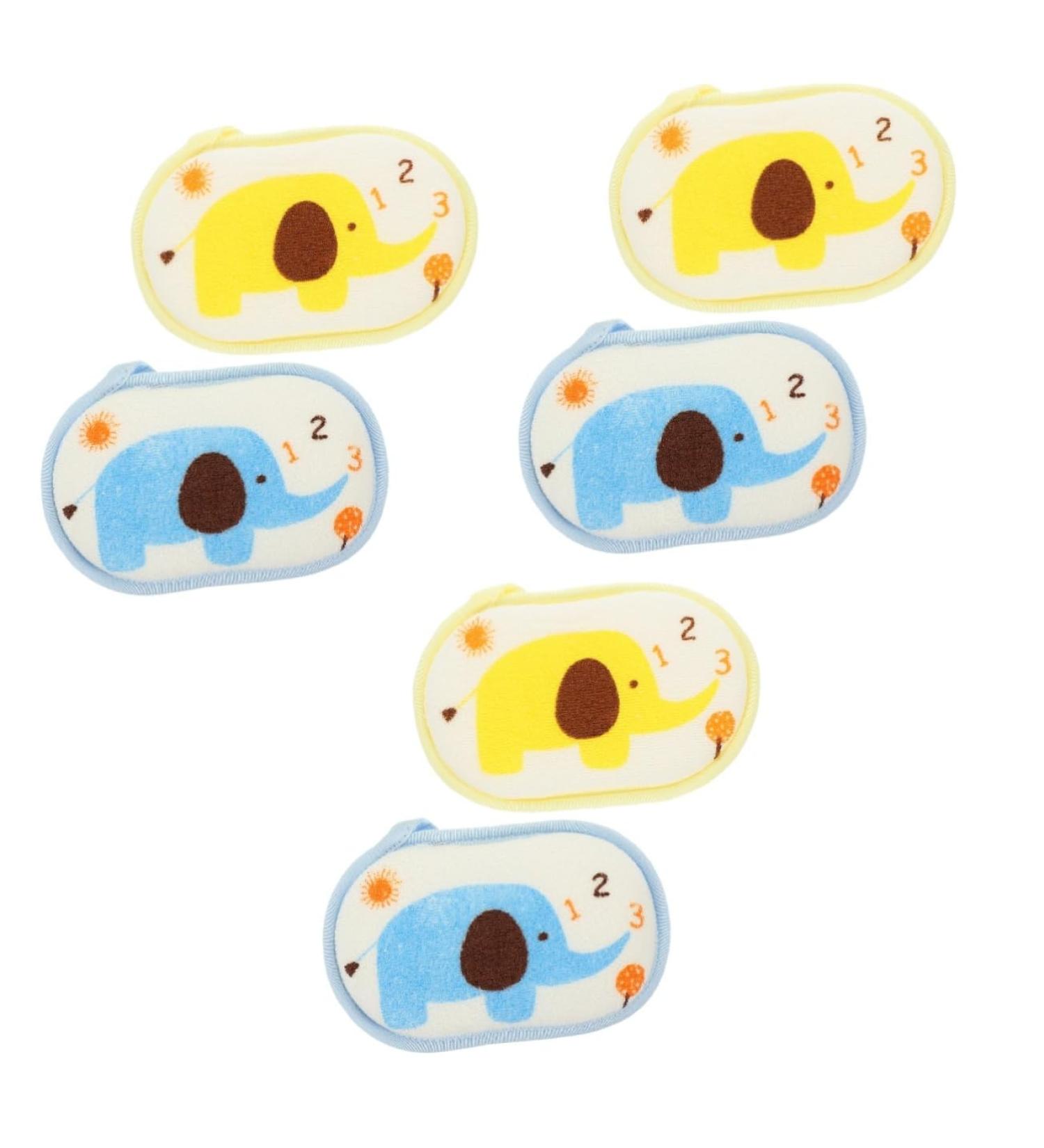 Healeved 6 pcs Cartoon Bath Sponge - Long Handle Exfoliating Scrubber & Portable Shower Tool for Clean and Lovely Bathing Experience - Buy Online on GoSupps.com