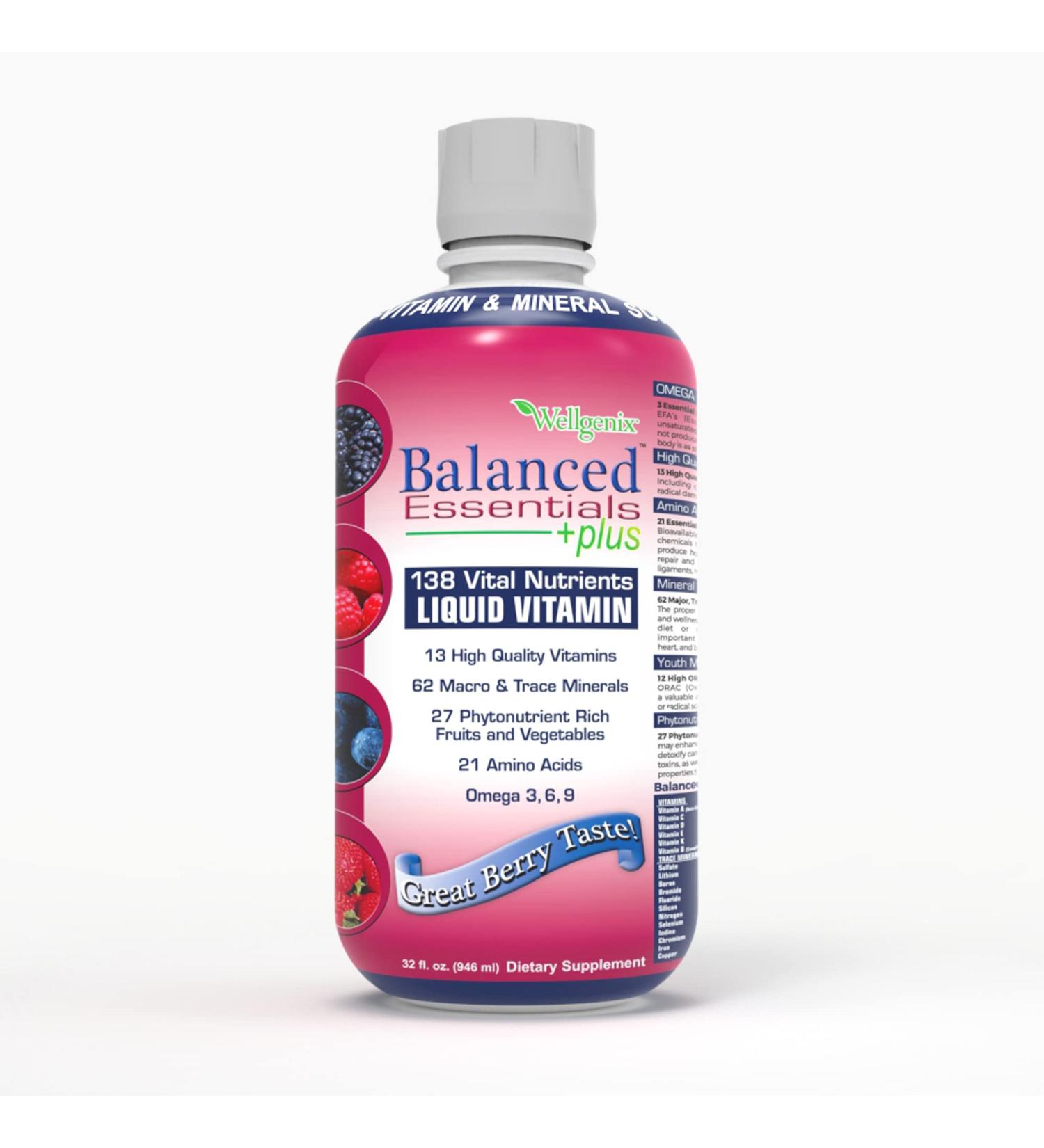 Balanced Essentials Very Berry Liquid Nutritional Supplement - 32 oz | Optimal Health & Wellness - Buy Online on GoSupps.com