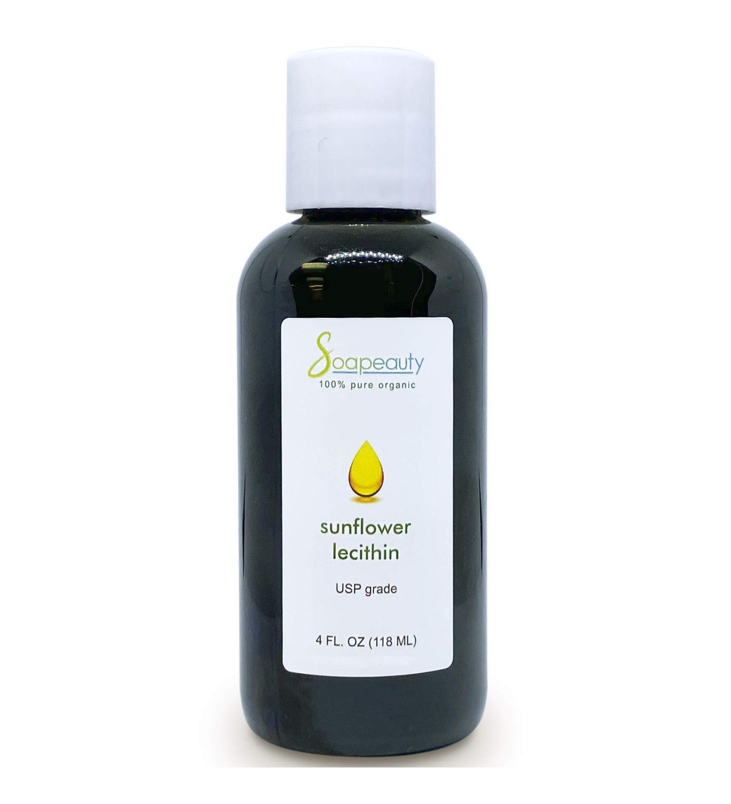 Organic Cold-Pressed Sunflower Lecithin Oil | 100% Pure Natural | Skin Moisturizer, Soap Making, Lotion | USP Grade, Unbleached | Available in Various Sizes | 4 oz - Buy Online on GoSupps.com