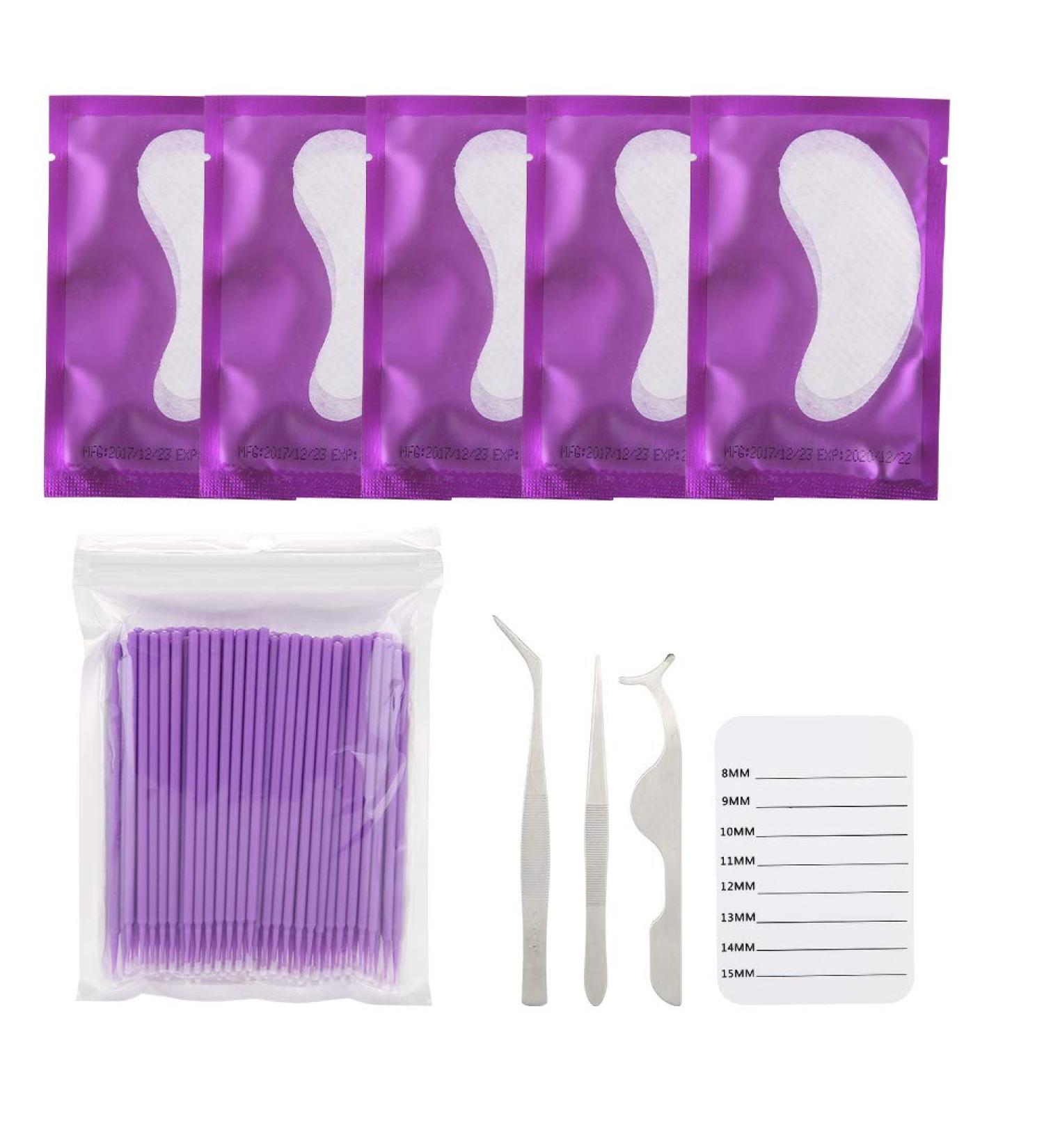 5 Pairs Under Eye Pads & Eyelash Holder Set | Gel Patches & Beauty Tools for Eyelash Extensions - Buy Online on GoSupps.com