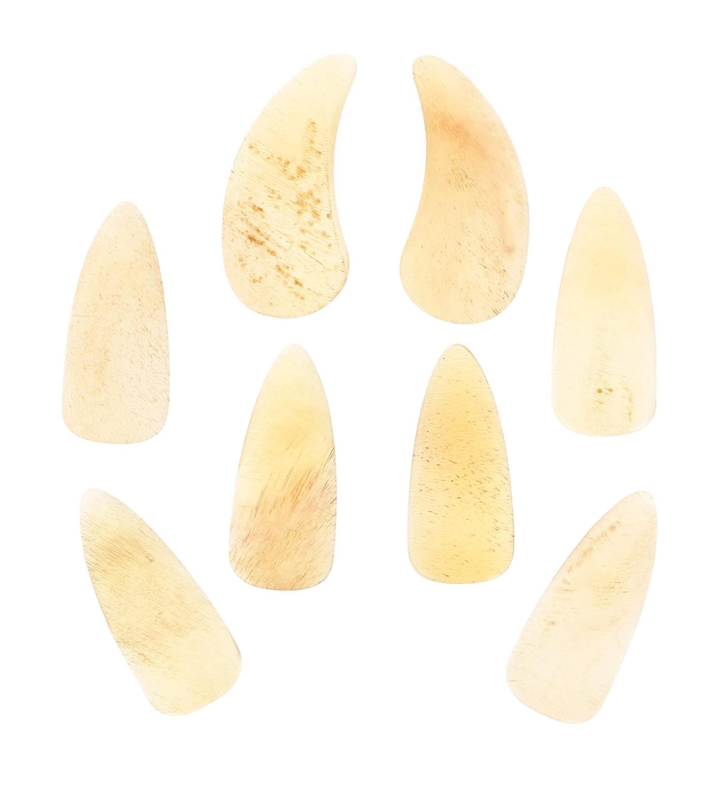 HAKIDZEL 8pcs Guzheng nails guzheng ox horn pick mandolin picks acoustic guitar picks gadgets for kids ukulele pick electric guitar picks Guzheng Practice Tools small instrument horns child 2.5X1.2X0.1CM Light Yellow 03 - Buy Online on GoSupps.com