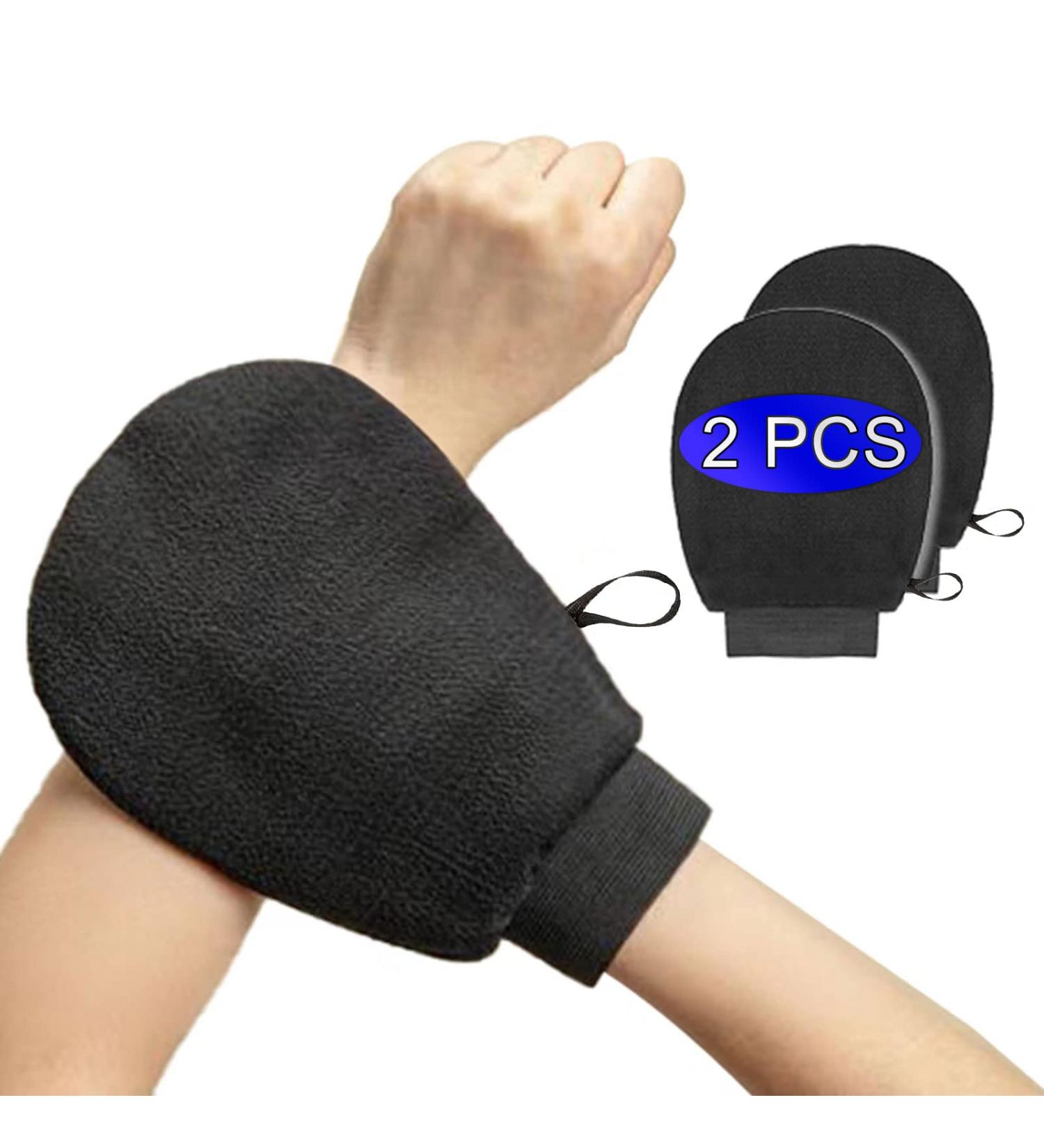 Deep Exfoliating Gloves 2Pcs for Bath or Shower - Men's Women's Exfoliating Tool for Dead Skin Removal - Home Spa Self-Tanning Exfoliation - Buy Online on GoSupps.com