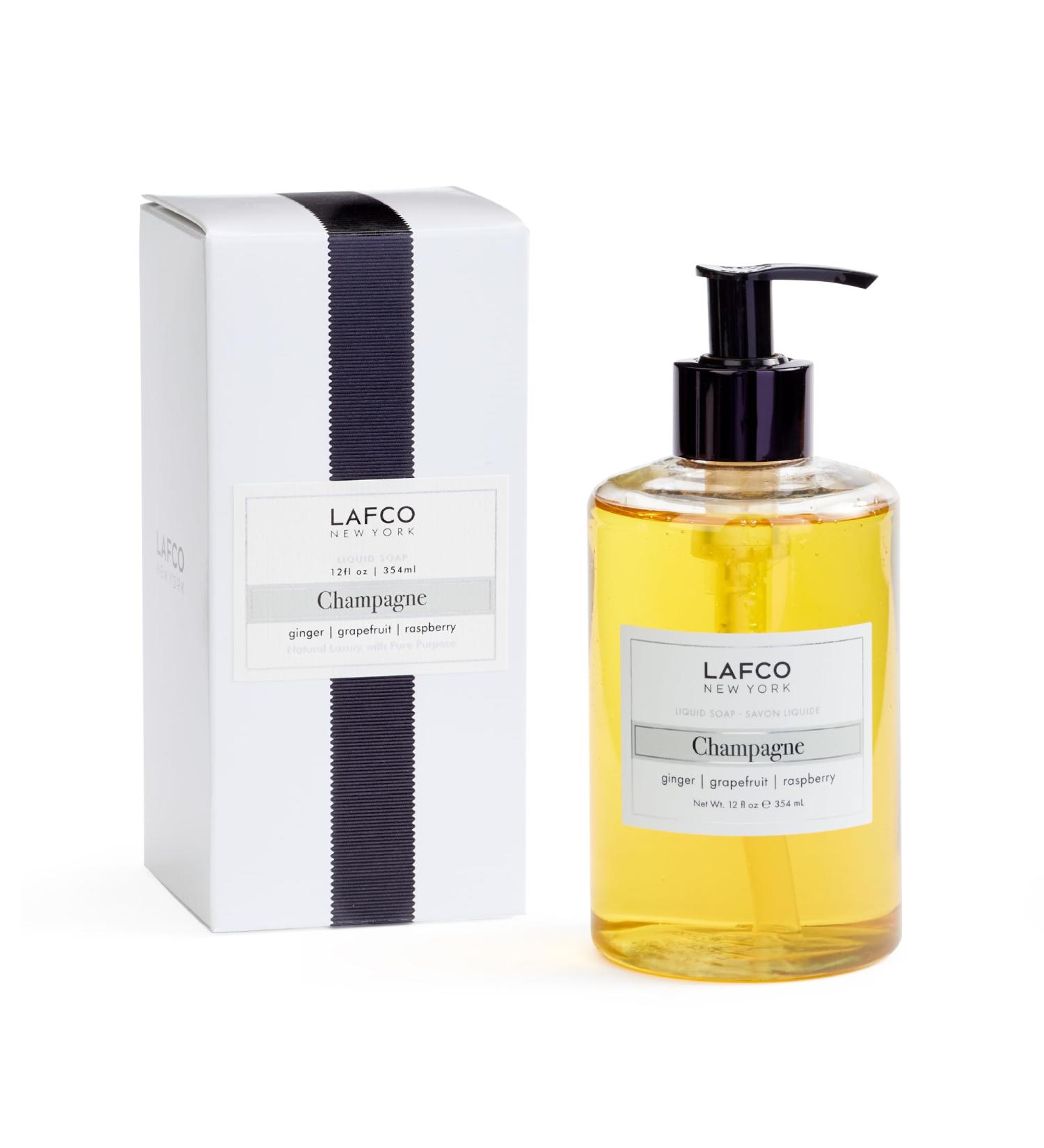 LAFCO New York Liquid Soap Champagne - 12 oz - Regenerates Protects & Moisturizes - All Skin Types - Hypoallergenic Synthetic Free & Cruelty Free - Made in Italy Champagne 12 Fl Oz (Pack of 1) - Buy Online on GoSupps.com